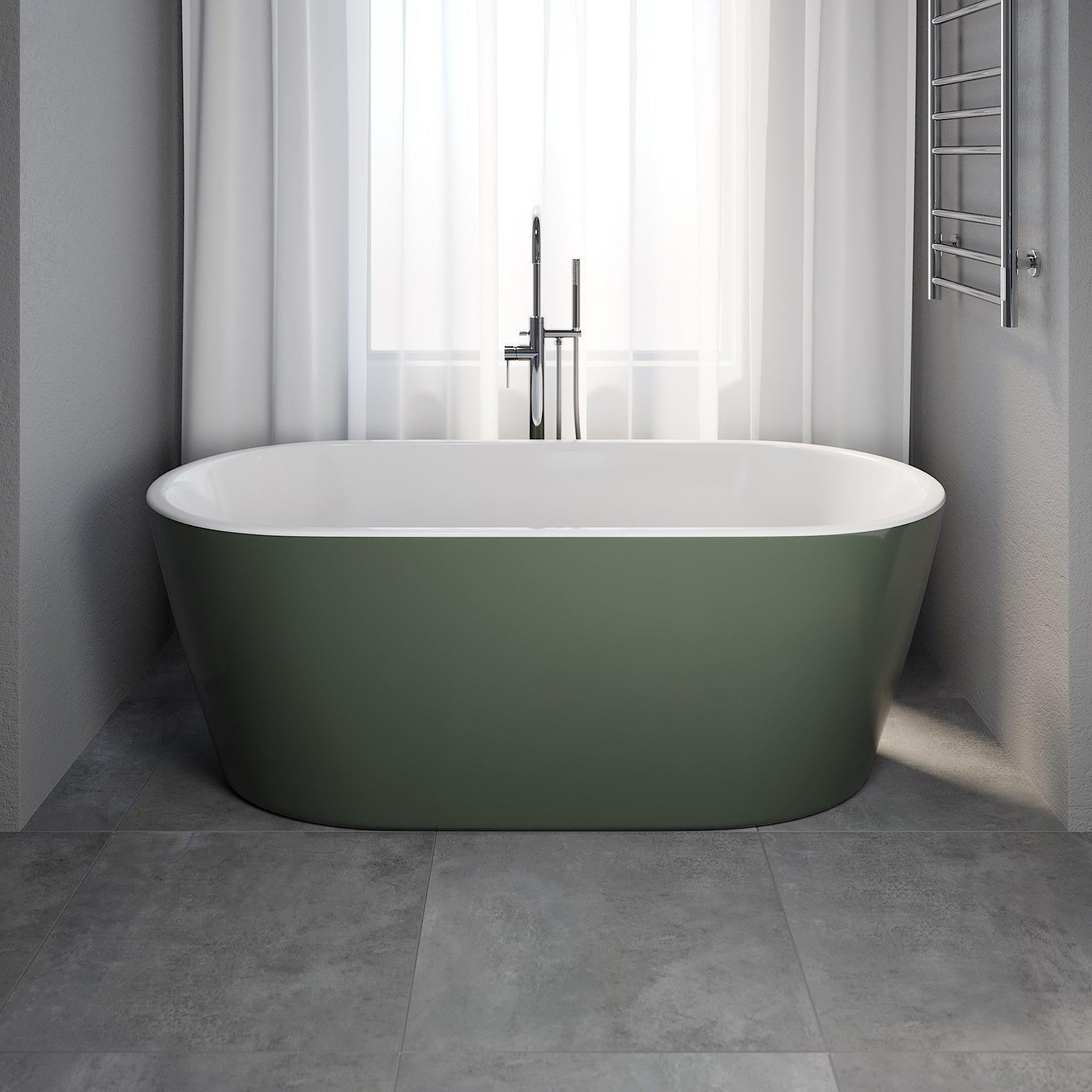 Vedbæk, Badkar, Grå Matta - 160 cm - Badkar - BATH DELUXE - EXCLUSIVE - 11-160-62-03-00 - BATHDELUXE SWEDEN