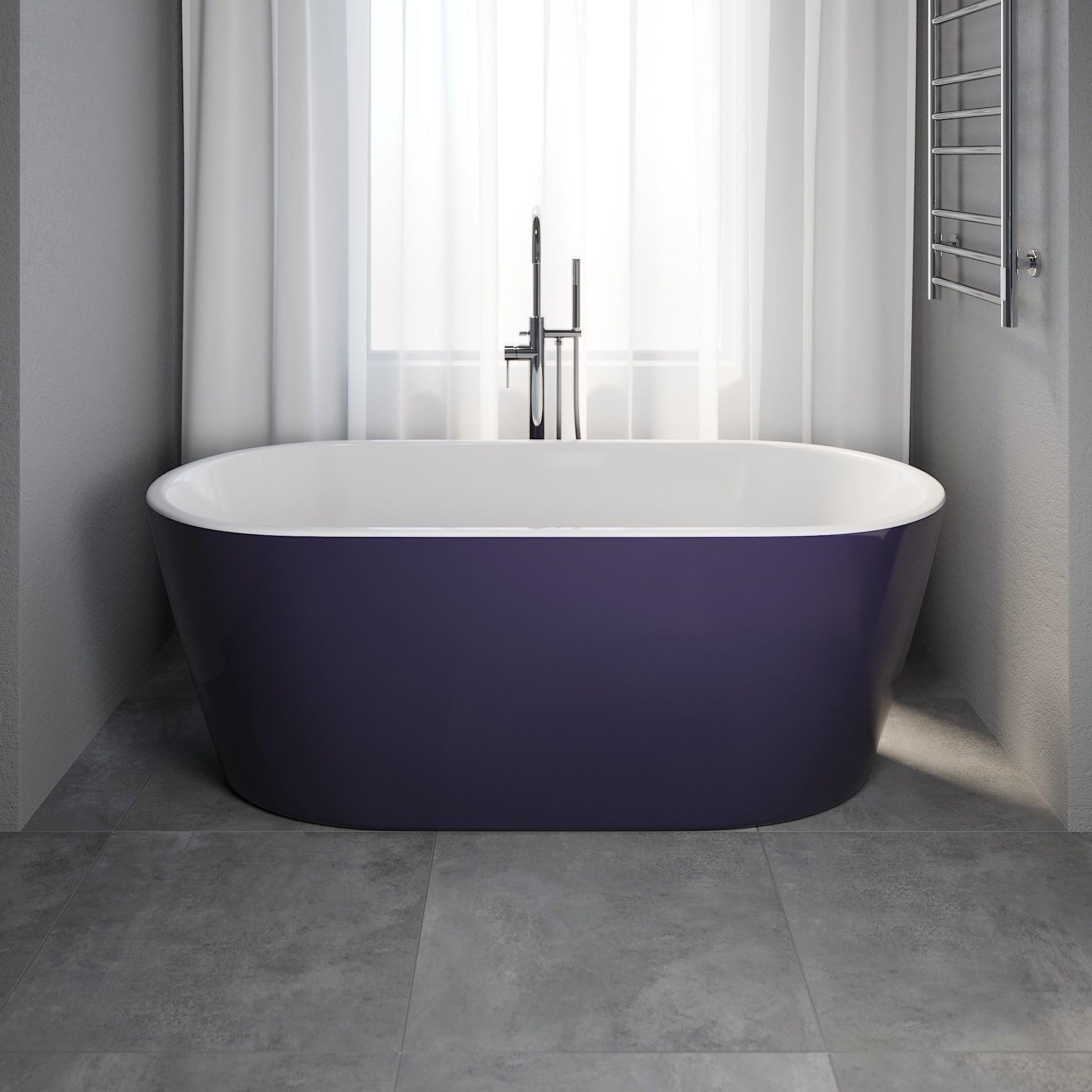 Vedbæk, Badkar, Grå Matta - 160 cm - Badkar - BATH DELUXE - EXCLUSIVE - 11-160-62-03-00 - BATHDELUXE SWEDEN