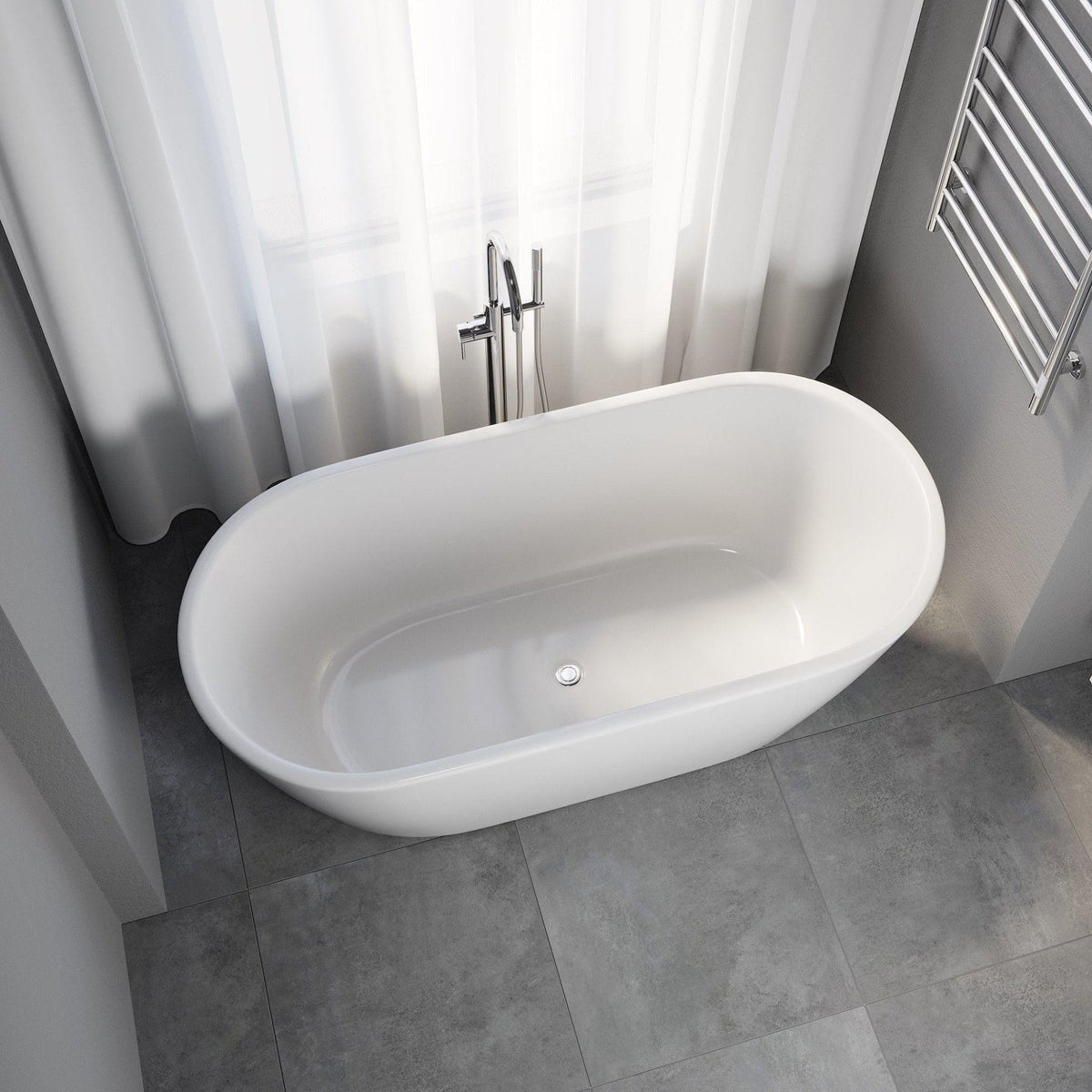 Vedbæk, Bathtub, Black Glossy - 160 cm - MASTERSTORE - 8594175640441 - Bathtub - 11 - 160 - 62 - 21 - 00 - 8594175640441