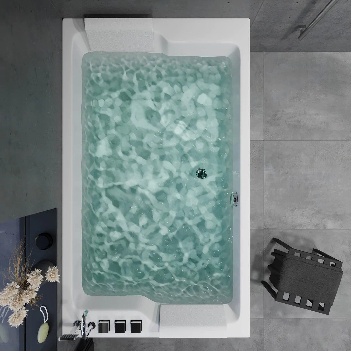 Rectangular acrylic bathtub - 170x70x65 cm - "face - to - face" - with legsystem, waste and overflow - white - Skibstrup - MASTERSTORE - 8594175641400 - Built - in Bathtubs - 11-170-05-11-00 - 8594175641400