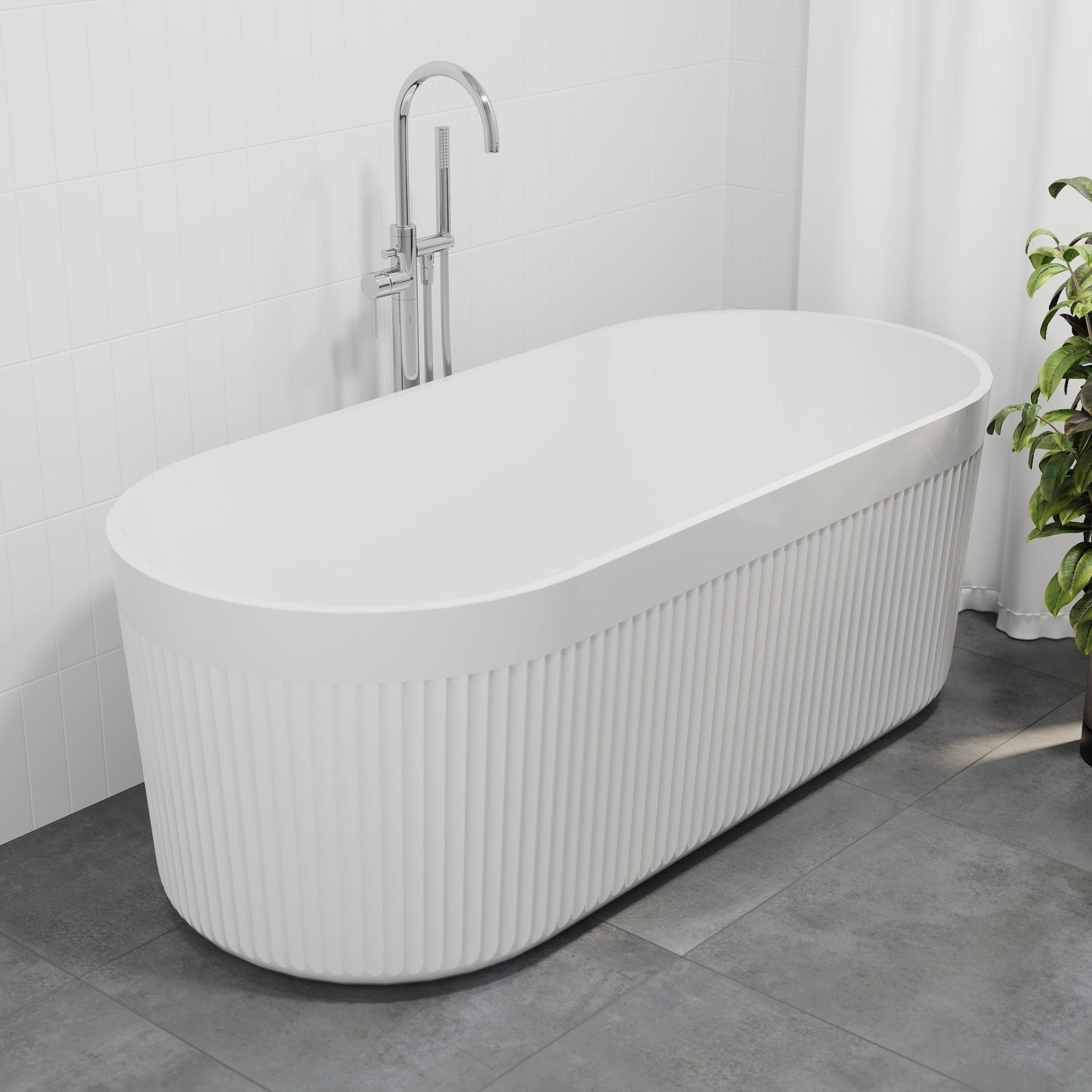 Freestanding acrylic bathtub - 170x75x60 cm - glossy white - Lotus - MASTERSTORE - 8595677175431 - Freestanding Bathtubs - 11-170-72-11-00 - 8595677175431