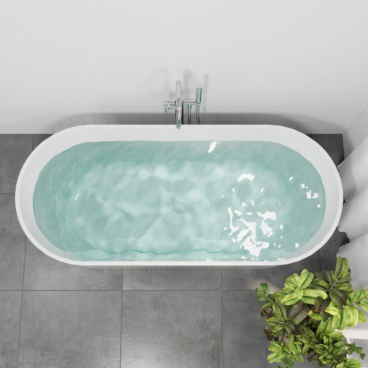 Freestanding acrylic bathtub - 170x75x60 cm - glossy white - Lotus - MASTERSTORE - 8595677175431 - Freestanding Bathtubs - 11-170-72-11-00 - 8595677175431