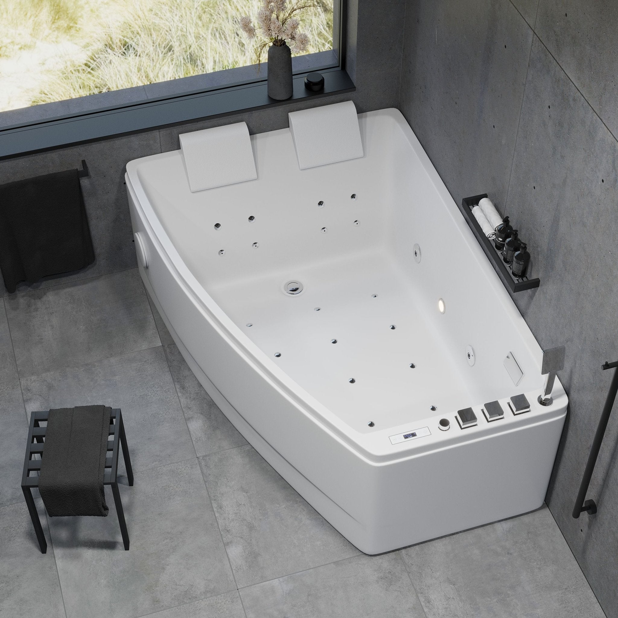 Vejlefjord, Whirpool, White Glossy - 160 cm - MASTERSTORE - 8594175646634 - Whirpool - 12 - 160 - 12 - 11 - 00 - 8594175646634