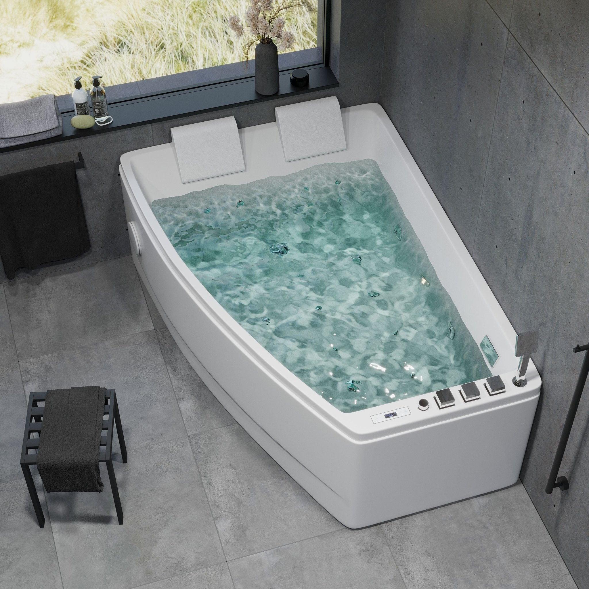 Vejlefjord, Whirpool, White Glossy - 160 cm - MASTERSTORE - 8594175646634 - Whirpool - 12 - 160 - 12 - 11 - 00 - 8594175646634