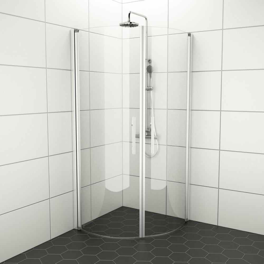 Vänern härdat glas för dörr (1 st.), rund, 6 mm, frostat glas - 70 cm - BATHDELUXE SWEDEN - 15-070-01-50-00 - BATHDELUXE SWEDEN