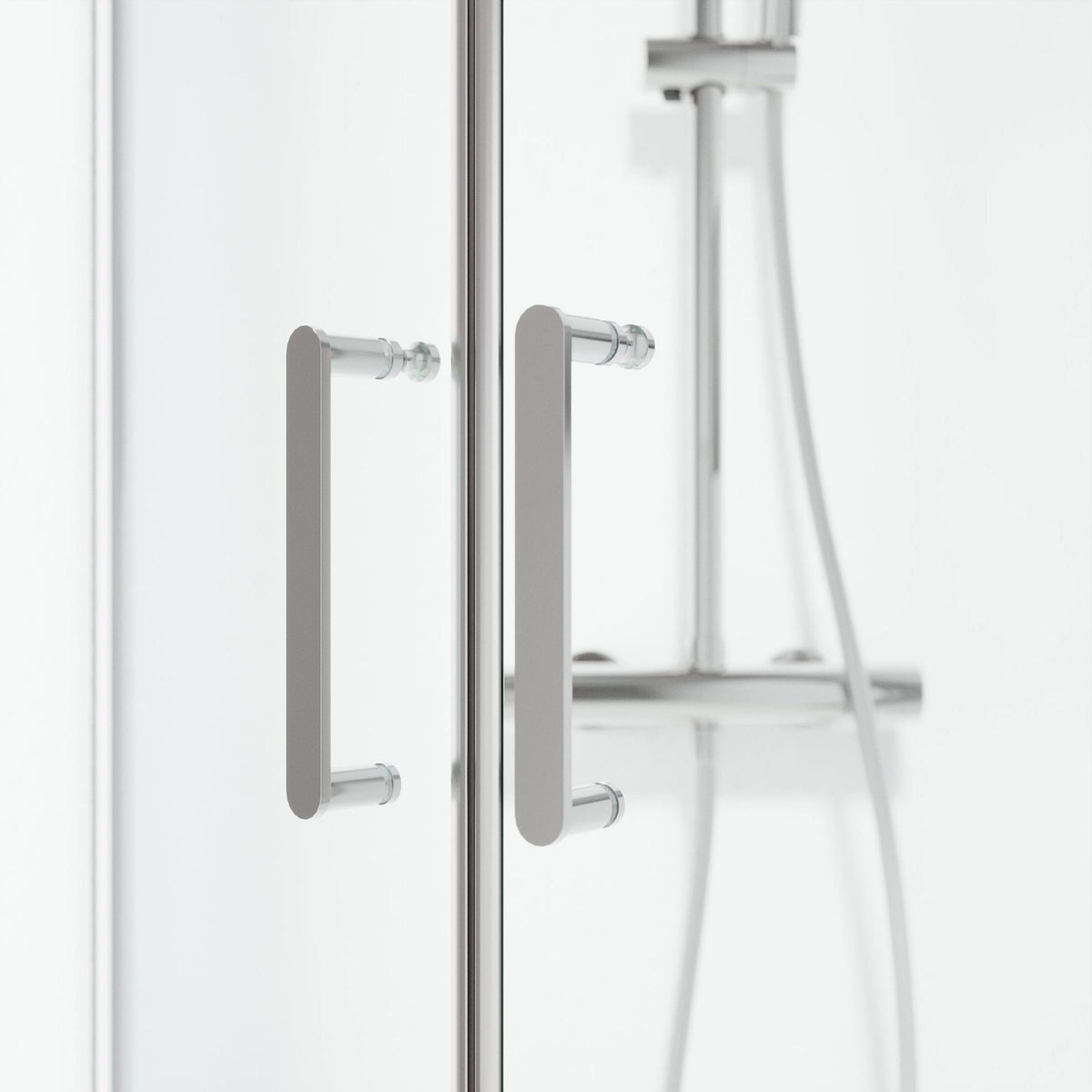 Shower enclosure semi - circular 80x80x195 cm - 6 mm clear nano glass - chrome profile - Sandefjord - MASTERSTORE - 8595677176261 - Shower Enclosures - 15-080-01-60-00 - 8595677176261
