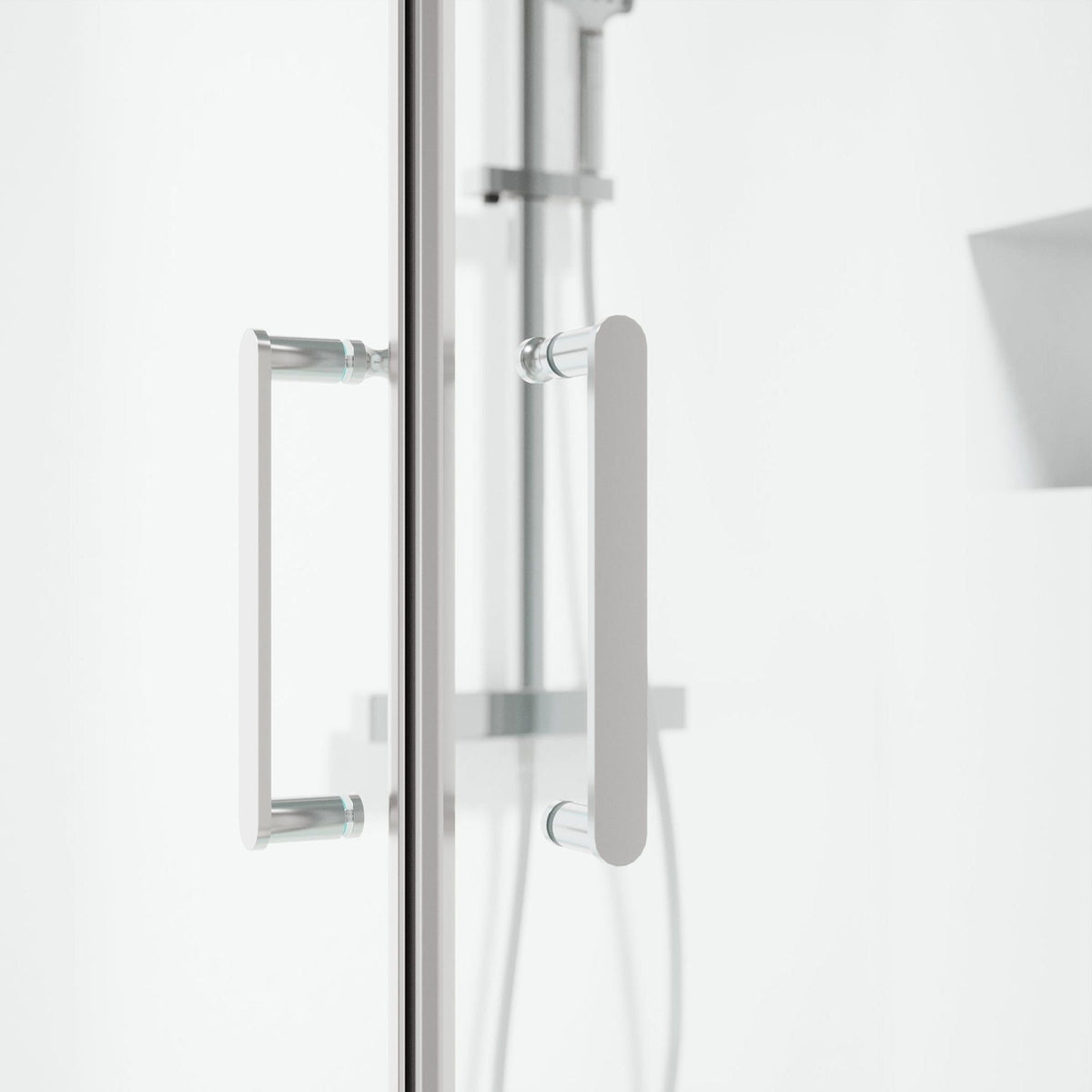 Shower enclosure square 90x90x195 cm - 6 mm clear nano glass - chrome profile - Sandefjord - MASTERSTORE - 8595677176322 - Shower Enclosures - 15-090-02-60-00 - 8595677176322