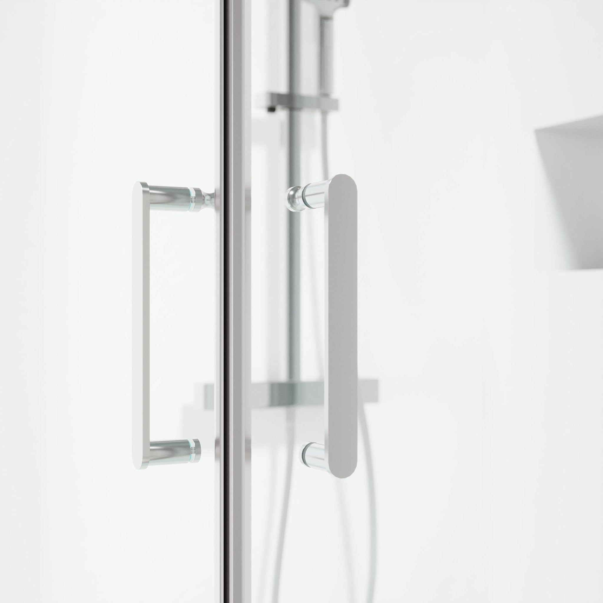 Duschhörn fyrkantig 90x90x195 cm - 6 mm klart nanoglas - kromprofil - Sandefjord - Duschhörn - BATH DELUXE - EXCLUSIVE - 15-090-02-60-00 - BATHDELUXE SWEDEN