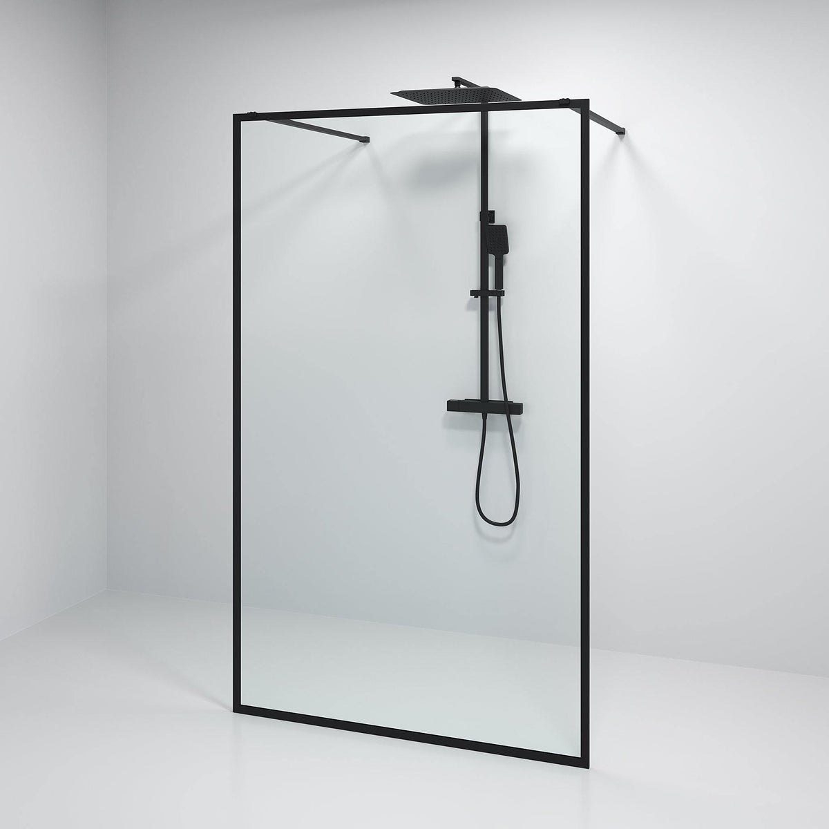 Gotland, Shower Wall, Black Mat - 120 cm - MASTERSTORE - 8595677133462 - Shower Wall - 15 - 120 - 20 - 02 - 00 - 8595677133462