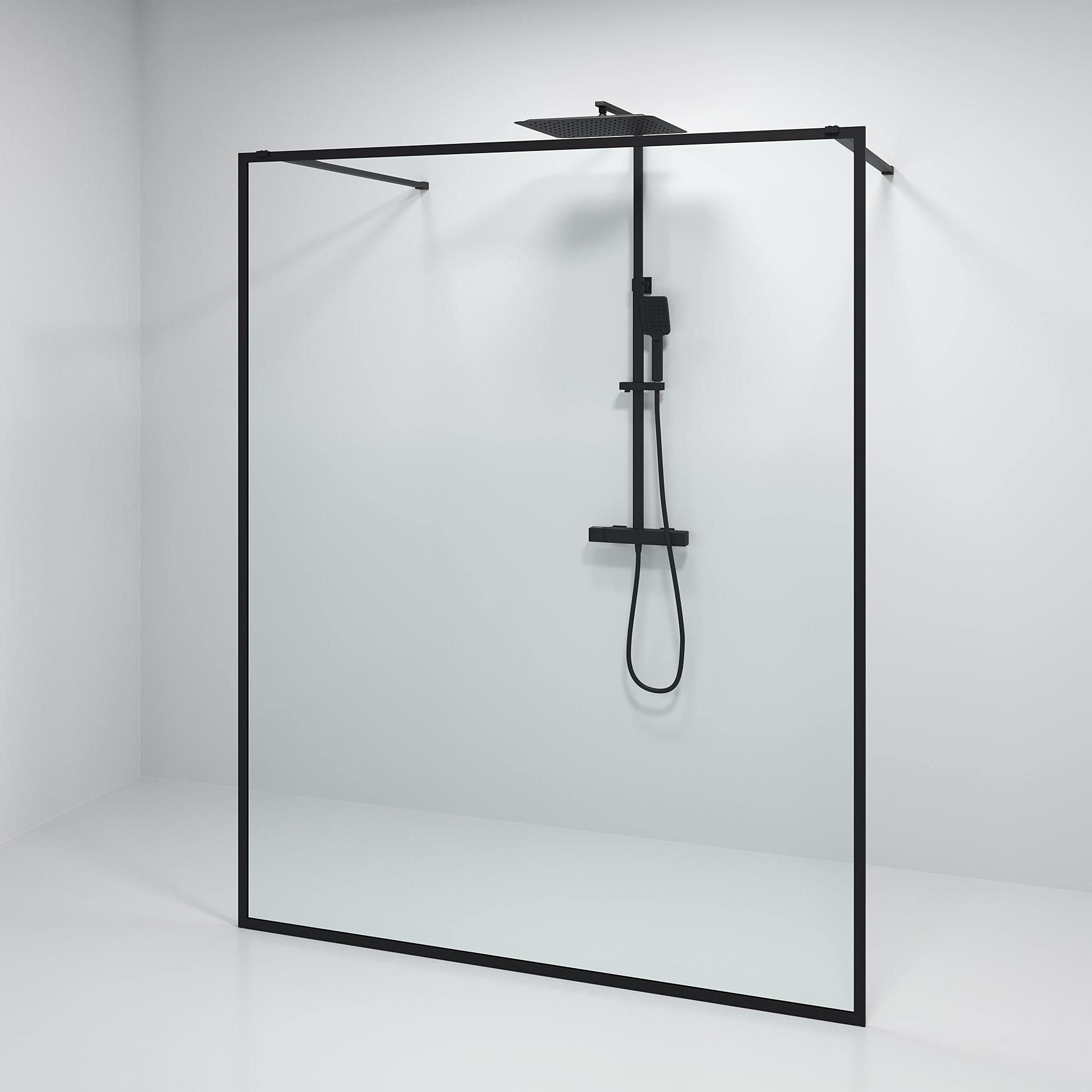 Gotland, Shower Wall, Black Mat - 160 cm - MASTERSTORE - 8595677133486 - Shower Wall - 15 - 160 - 20 - 02 - 00 - 8595677133486