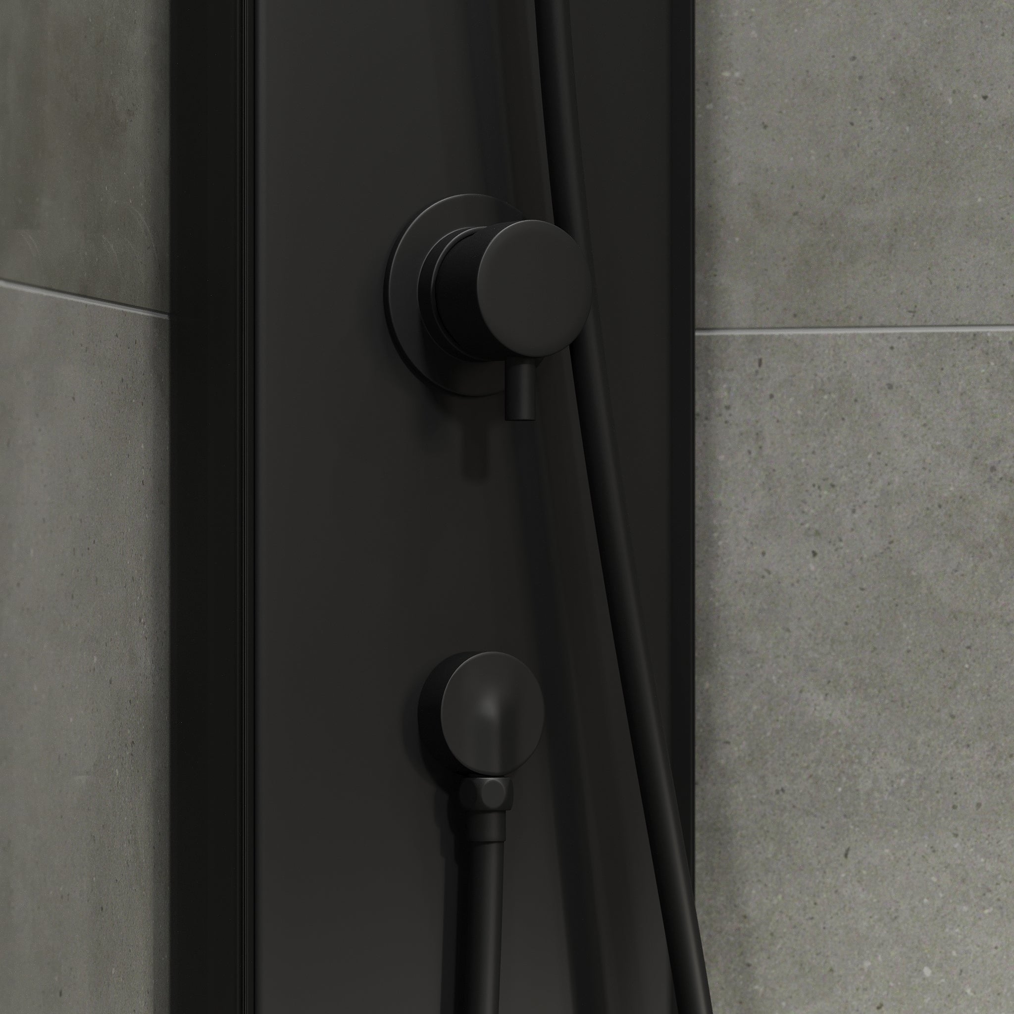 Austin duschkabin med svart profil - Duschkabiner - BATH DELUXE - BASIC - 20 - 090 - 14 - 02 - 02 - BATHDELUXE SWEDEN