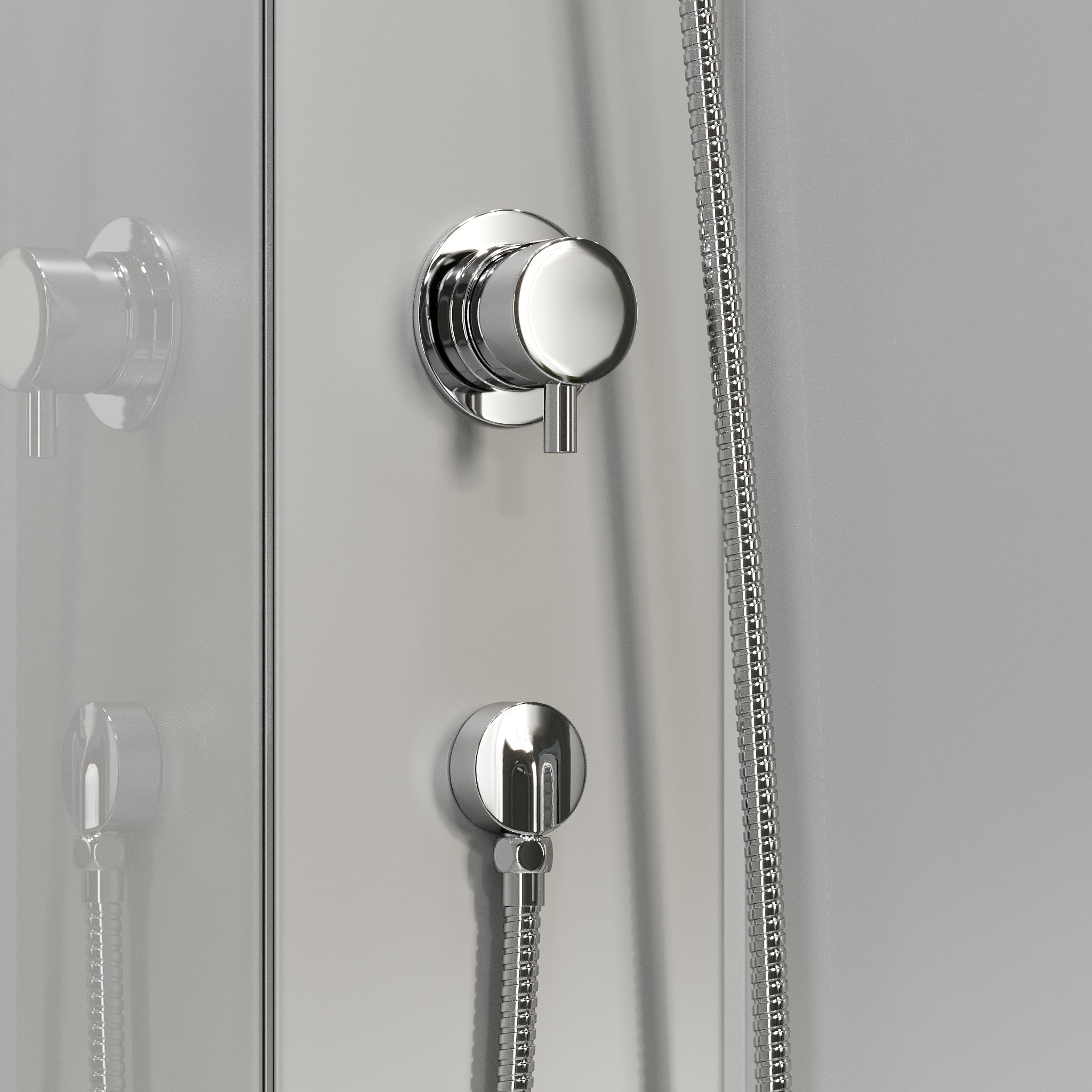 Austin duschkabin med satinprofil - Duschkabiner - BATH DELUXE - BASIC - 20 - 090 - 14 - 67 - 02 - BATHDELUXE SWEDEN