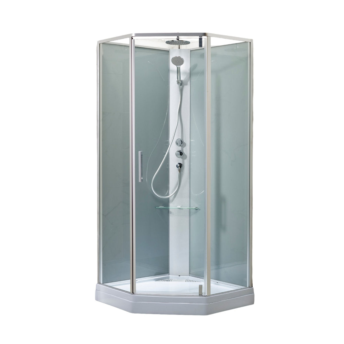 Marienlyst, Shower Cabin Set - Code, Glass Clear - 100 cm - MASTERSTORE - 8595677177435 - Shower Cabin Set - Code - 20 - 100 - 01 - 50 - 40 - 8595677177435