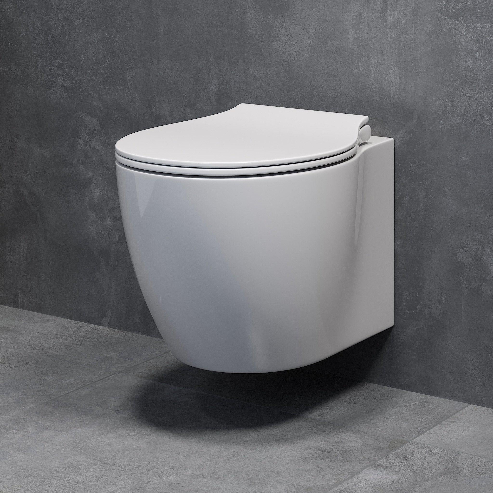 Ikornnes, Vägghängd toalett, Vit Blank - 36 cm - Toalett vägghängd - BATH DELUXE - EXCLUSIVE - 23-036-01-11-00 - BATHDELUXE SWEDEN