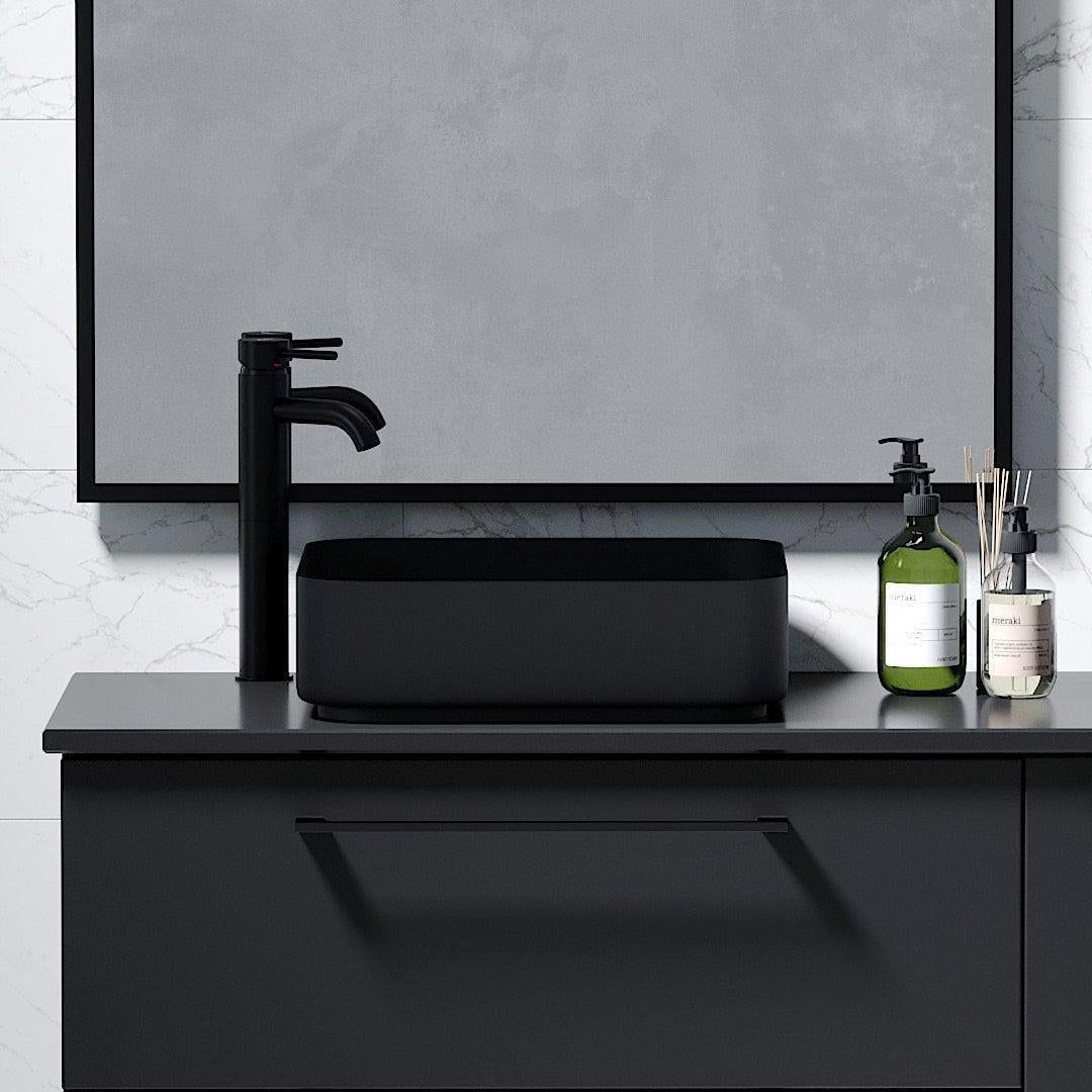 Round washbasin faucet 29 cm - high model - matt black - Dragør - MASTERSTORE - 8595677129267 - Washbasin Mixers - 28-005-02-02-00 - 8595677129267
