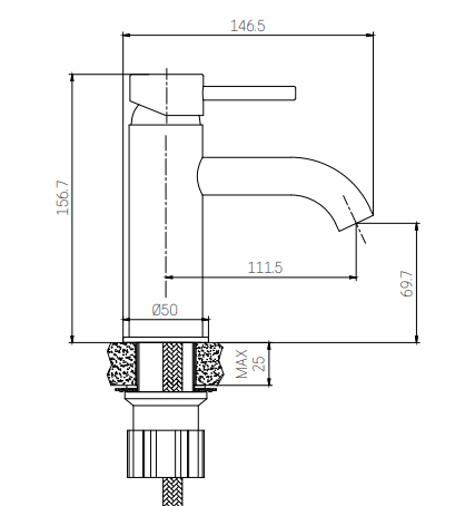 Anholt, Mixer - Wash Basin, Brass Shiny - 5 cm - MASTERSTORE - 8595677177299 - Mixer - Wash Basin - 28-005-03-64-00 - 8595677177299