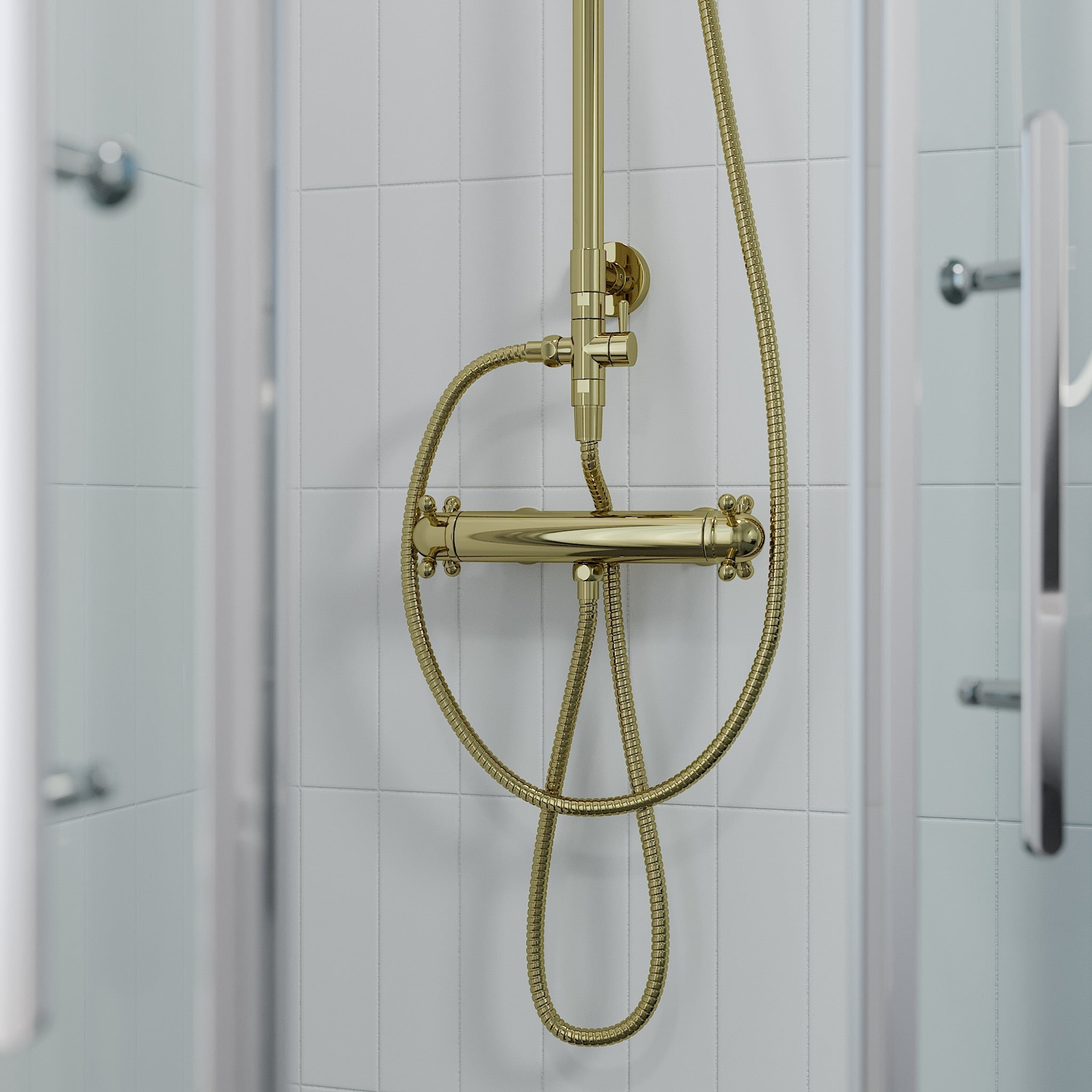 Ærøskøbing, Blandare - Dusch, Krom - 27,6 cm - Blandare - Dusch - BATH DELUXE - EXCLUSIVE - 28-015-03-60-00 - BATHDELUXE SWEDEN