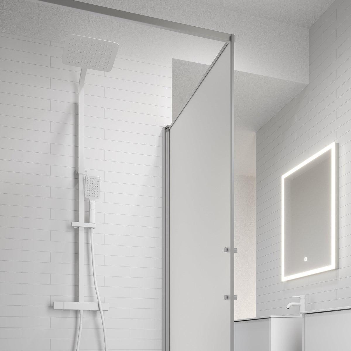 Næsby Takduschset m/Termostat blandare och 25 cm takdusch, 150 C/C - Takduschset - BATH DELUXE - EXCLUSIVE - 31 - 120 - 06 - 60 - 00 - BATHDELUXE SWEDEN