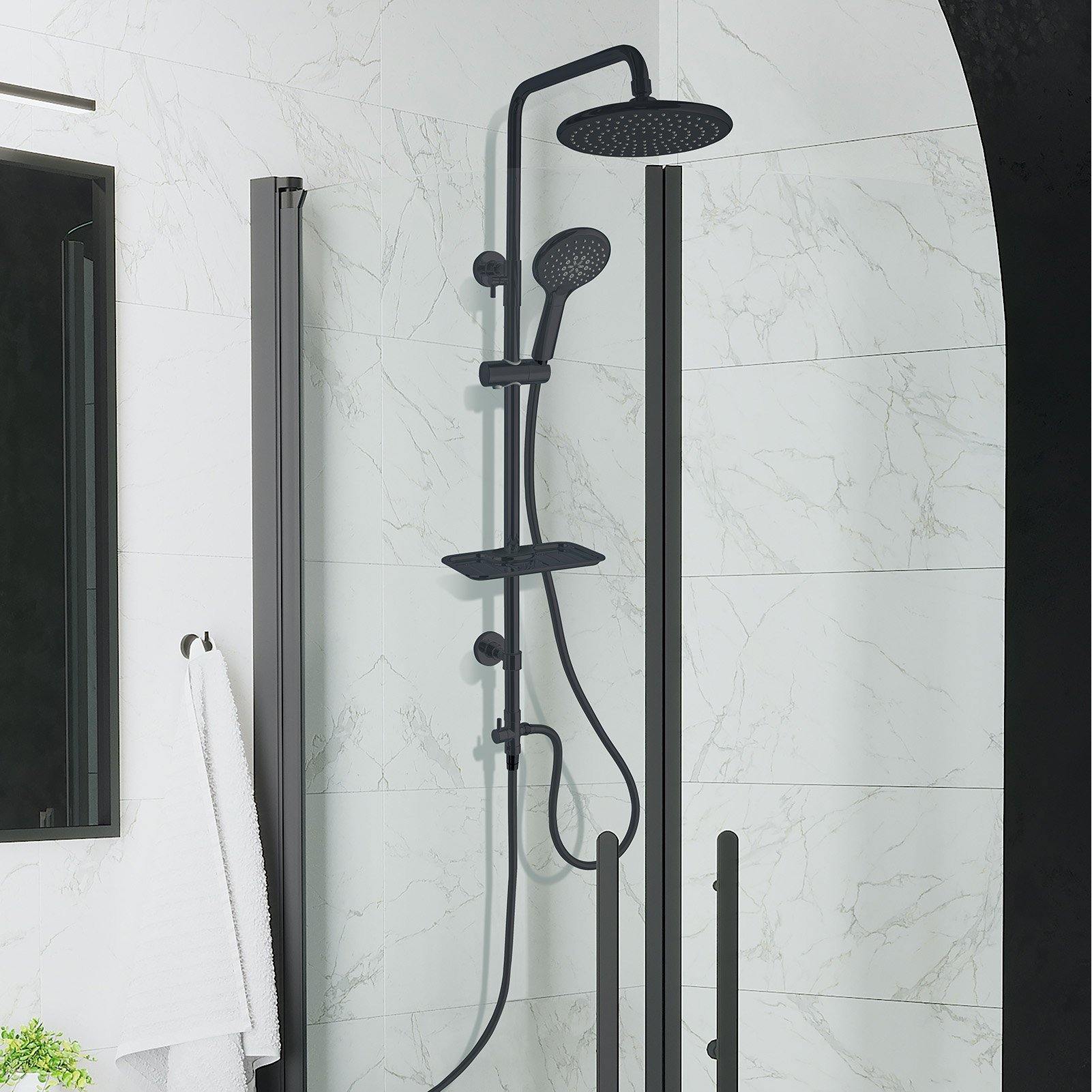 Dragør, Shower Tube Set, Black Mat - 16 cm - MASTERSTORE - 8595677129380 - Shower Tube Set - 31 - 120 - 07 - 02 - 00 - 8595677129380