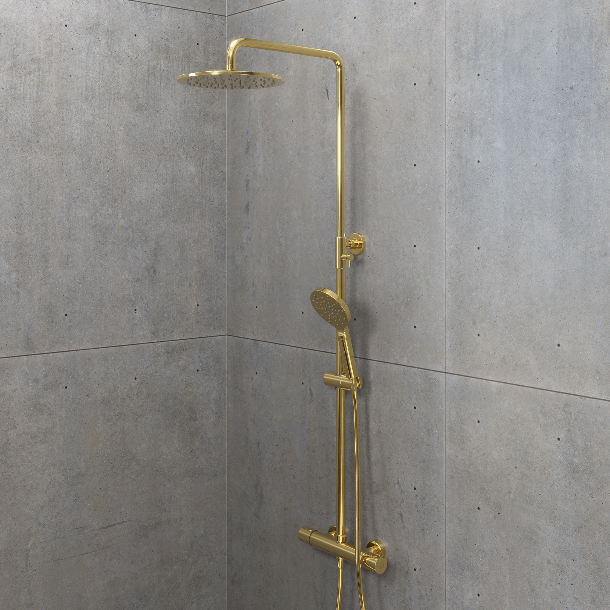 Dragør, Shower Tube Set, Shiny Gold - 16 cm - MASTERSTORE - 8595677102420 - Showersystem - 31-120-07-64-00 - 8595677102420