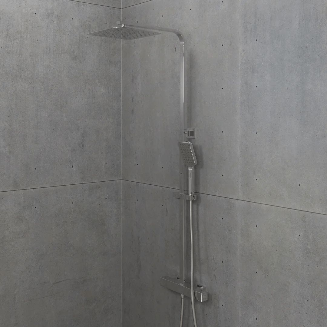 Næsby, Shower Tube Set, Chrome - 29 cm - MASTERSTORE - 8595677129229 - Showersystem - 31-120-08-60-00 - 8595677129229