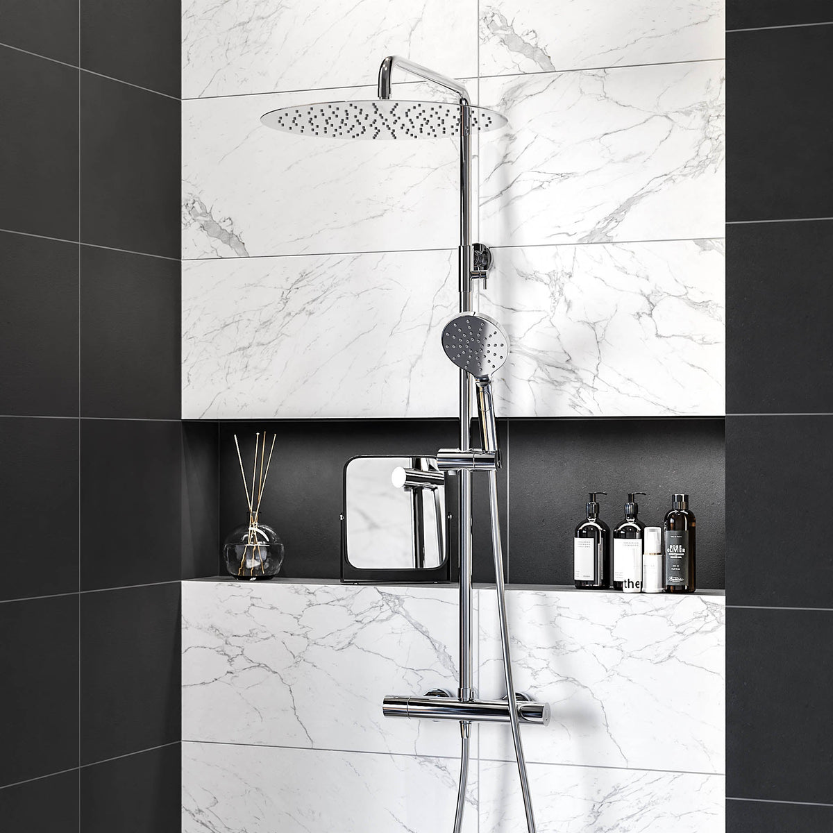 Dragør, Shower Tube Set, Chrome - 16 cm - MASTERSTORE - 8595677101584 - Showersystem - 31-120-09-60-00 - 8595677101584