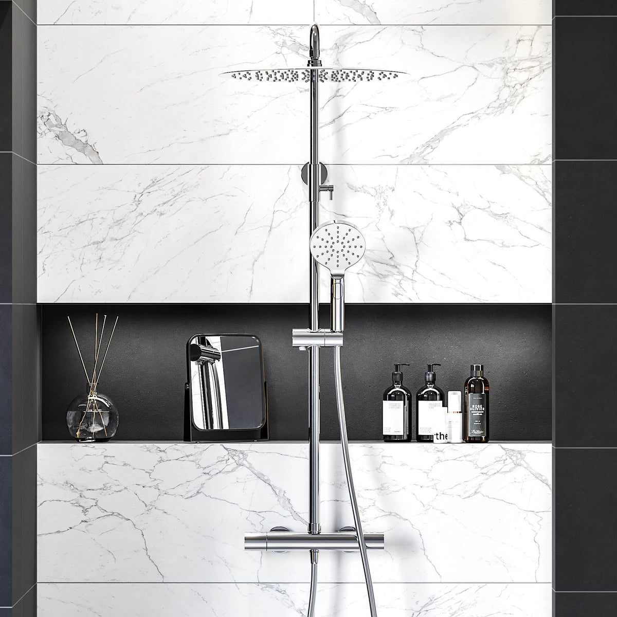 Dragør, Shower Tube Set, Chrome - 16 cm - MASTERSTORE - 8595677101584 - Showersystem - 31-120-09-60-00 - 8595677101584