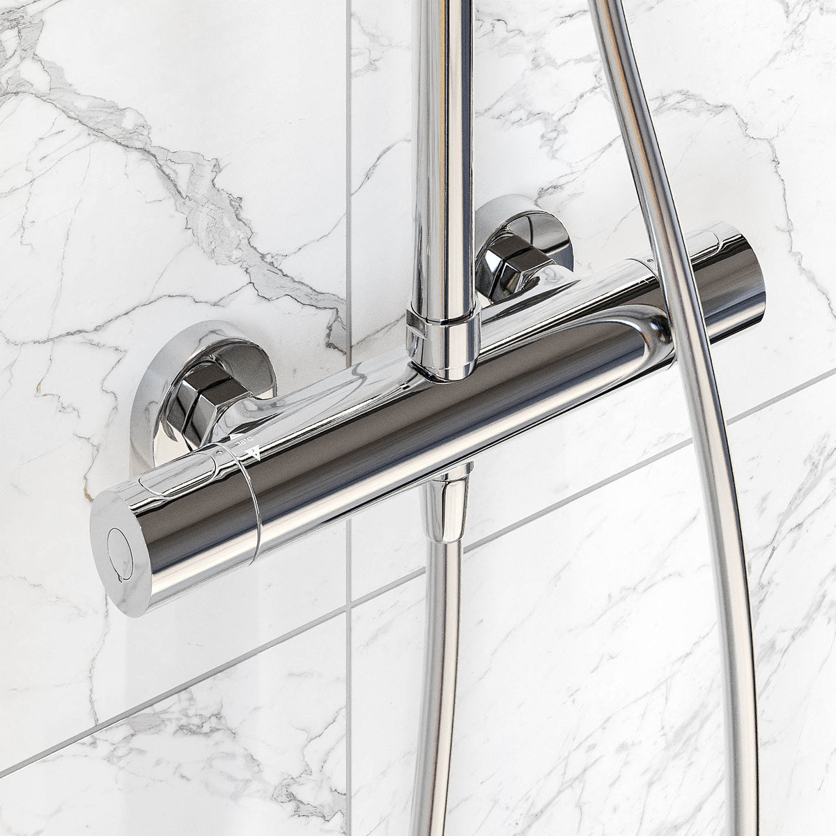 Dragør, Shower Tube Set, Chrome - 16 cm - MASTERSTORE - 8595677101584 - Showersystem - 31-120-09-60-00 - 8595677101584