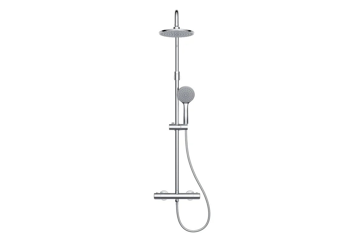 Houston Takduschset m/Termostat blandare och 20 cm takdusch, 150 C/C - Takduschset - BATH DELUXE - BASIC - 31 - 130 - 41 - 60 - 02 - BATHDELUXE SWEDEN