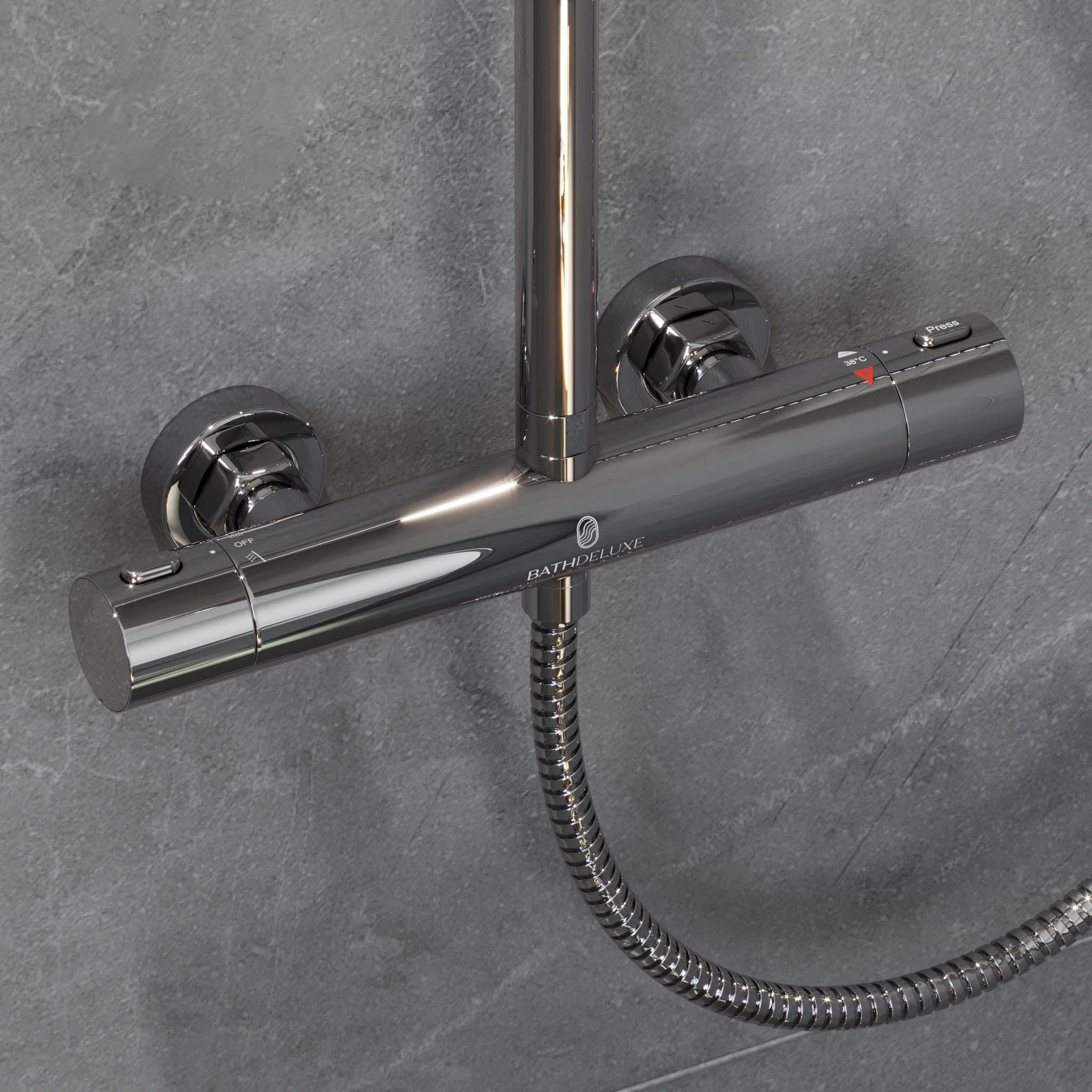 Holly takduschset med termostat 150 CC - Takduschset - BATH DELUXE - BASIC - 31 - 150 - 17 - 60 - 02 - BATHDELUXE SWEDEN