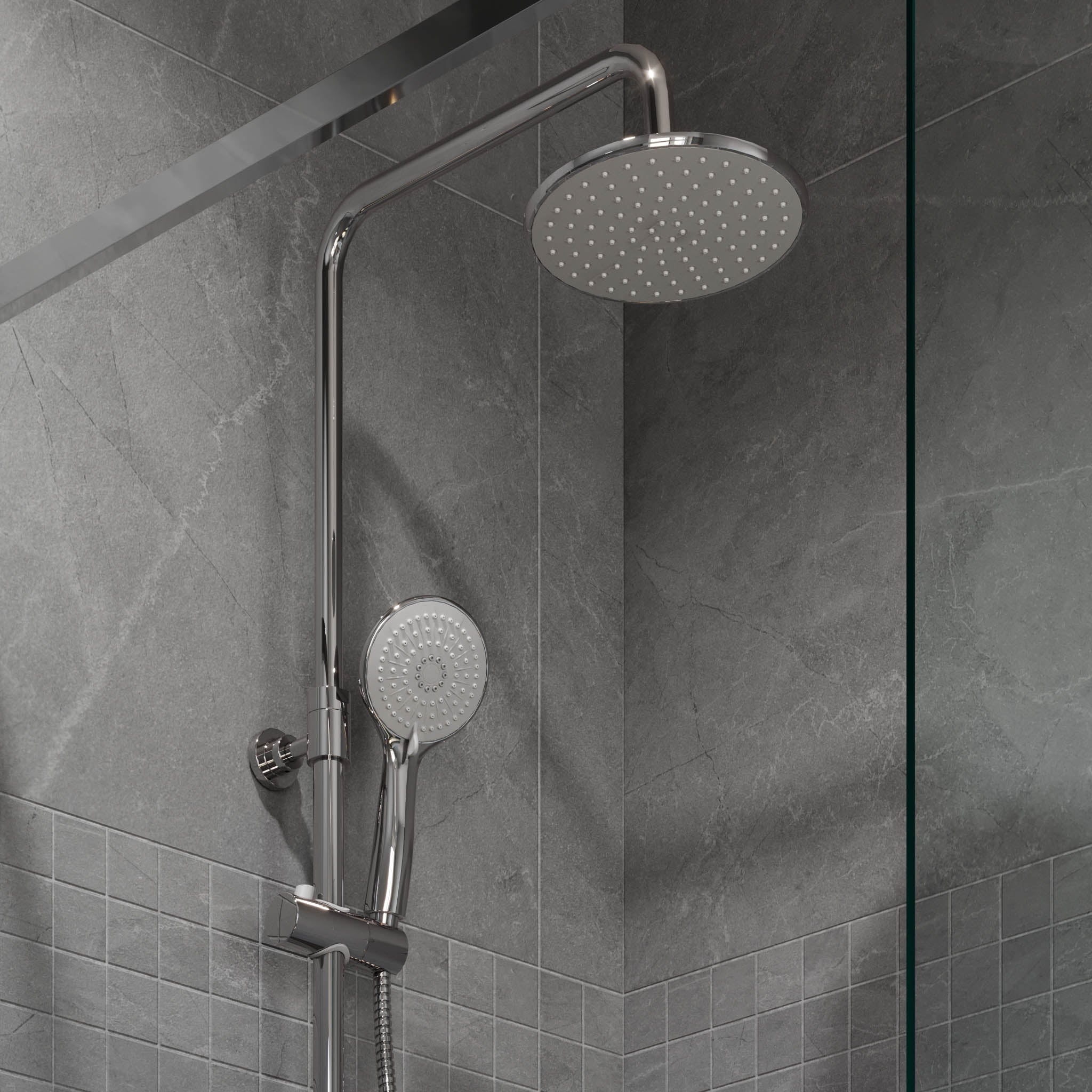 Holly takduschset med termostat 150 CC - Takduschset - BATH DELUXE - BASIC - 31 - 150 - 17 - 60 - 02 - BATHDELUXE SWEDEN