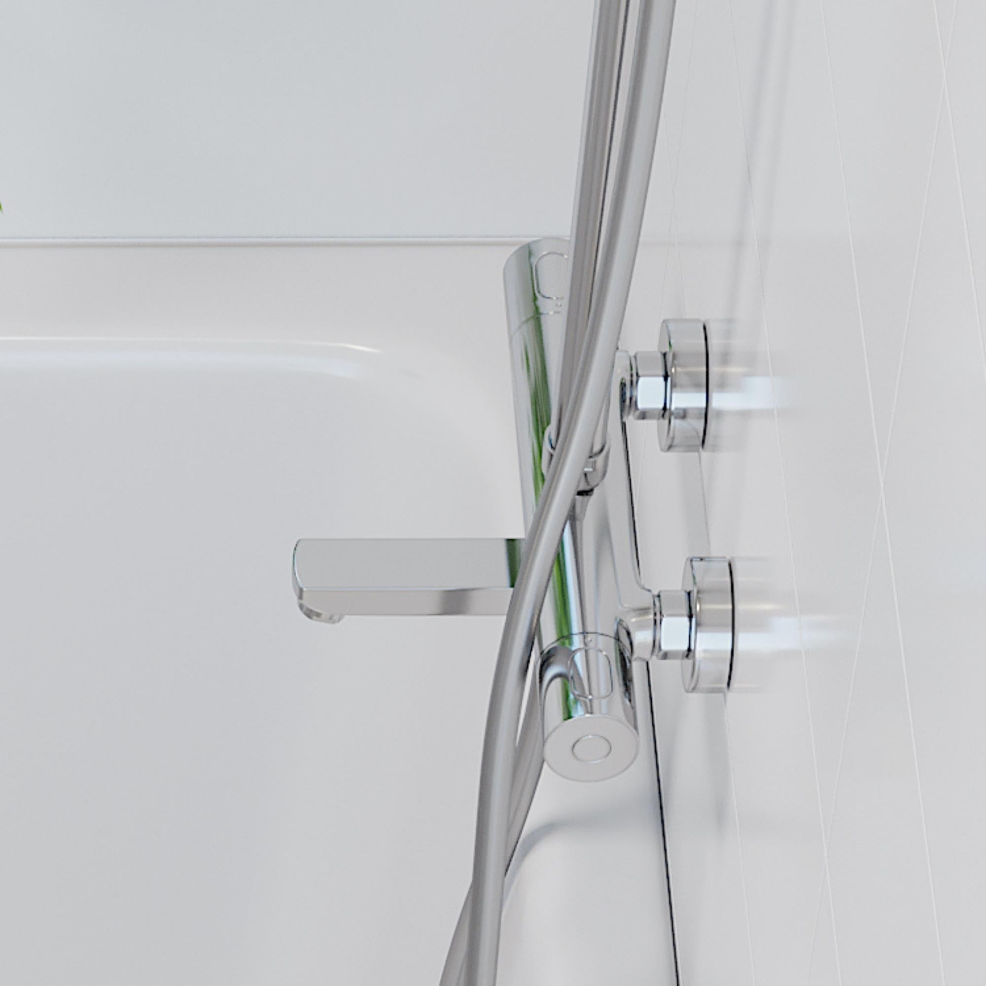 Dragør Takduschset med Badkarspip, 25 cm takdusch, Krom, 160 C/C - Takduschset - BATH DELUXE - EXCLUSIVE - 31 - 160 - 11 - 60 - 00 - BATHDELUXE SWEDEN