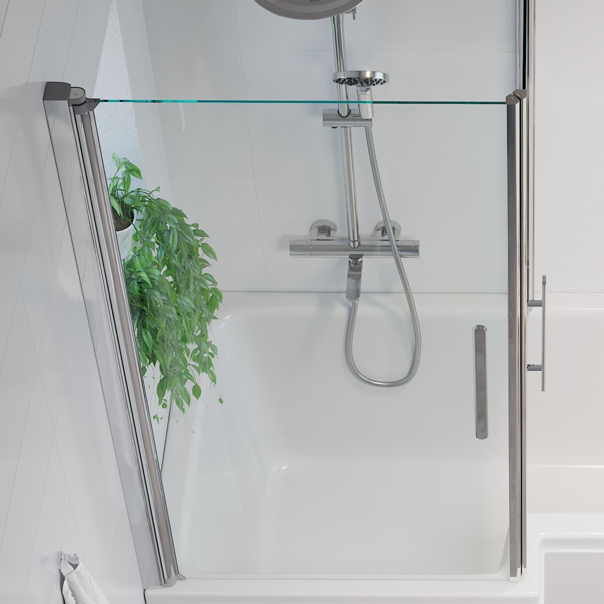 Dragør Takduschset med Badkarspip, 25 cm takdusch, Krom, 160 C/C - Takduschset - BATH DELUXE - EXCLUSIVE - 31 - 160 - 11 - 60 - 00 - BATHDELUXE SWEDEN