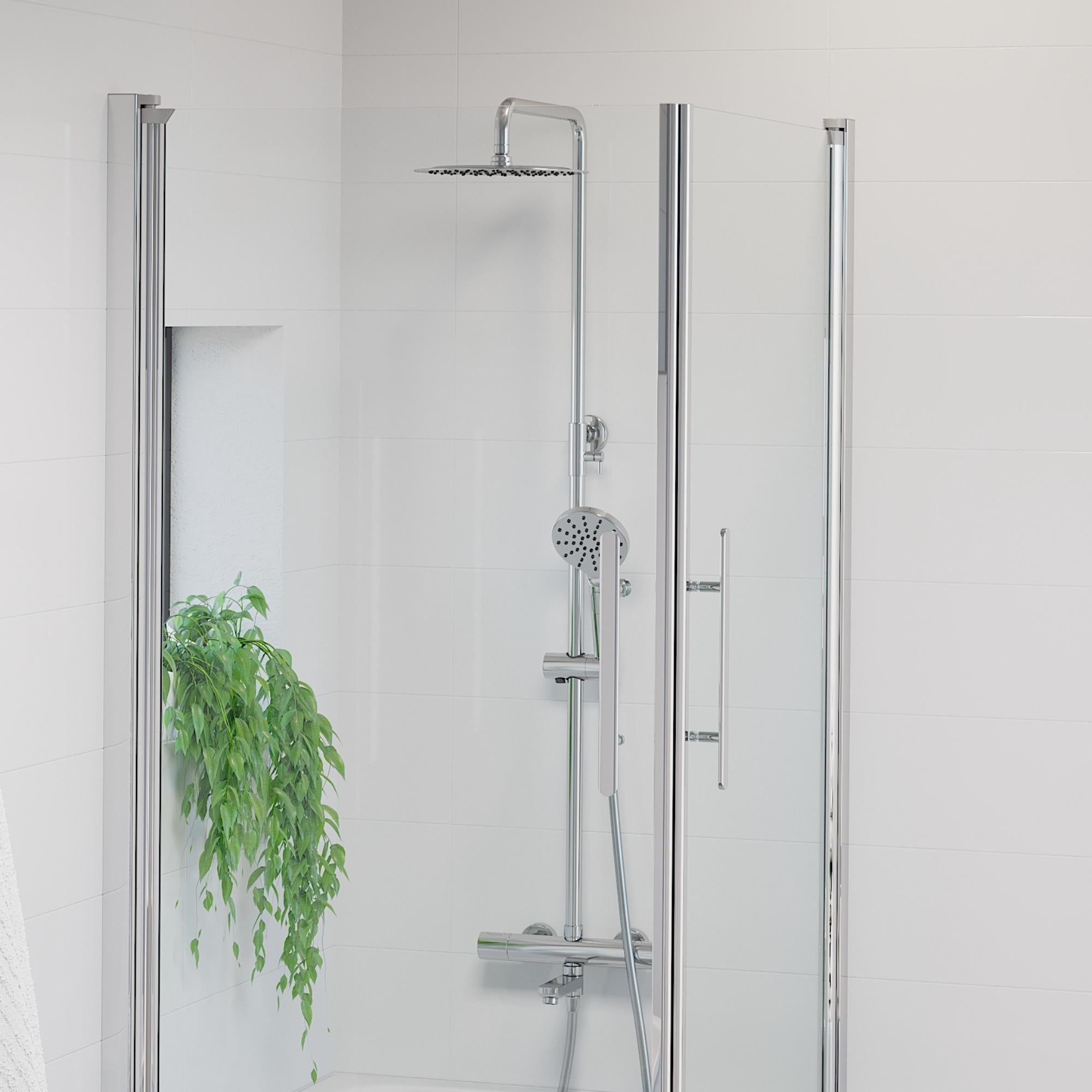 Dragør Takduschset med Badkarspip, 25 cm takdusch, Krom, 160 C/C - Takduschset - BATH DELUXE - EXCLUSIVE - 31 - 160 - 11 - 60 - 00 - BATHDELUXE SWEDEN