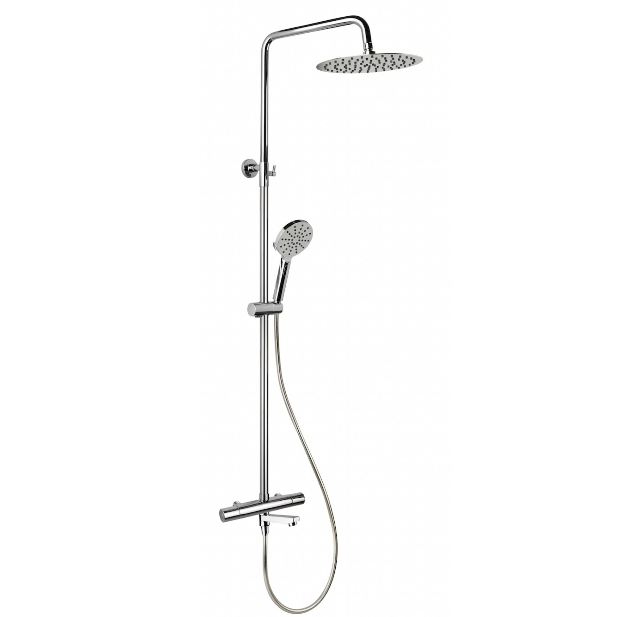 Dragør Takduschset med Badkarspip, 25 cm takdusch, Krom, 160 C/C - Takduschset - BATH DELUXE - EXCLUSIVE - 31 - 160 - 11 - 60 - 00 - BATHDELUXE SWEDEN