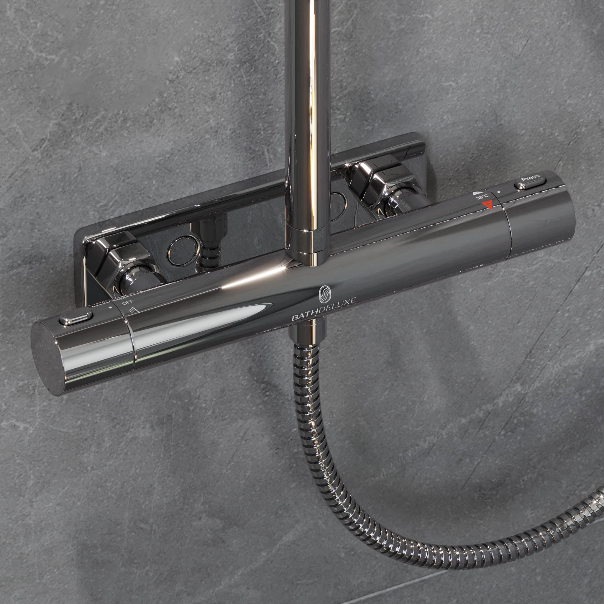 Holly takduschset med termostat 160 CC - Takduschset - BATH DELUXE - BASIC - 31 - 160 - 17 - 60 - 02 - BATHDELUXE SWEDEN