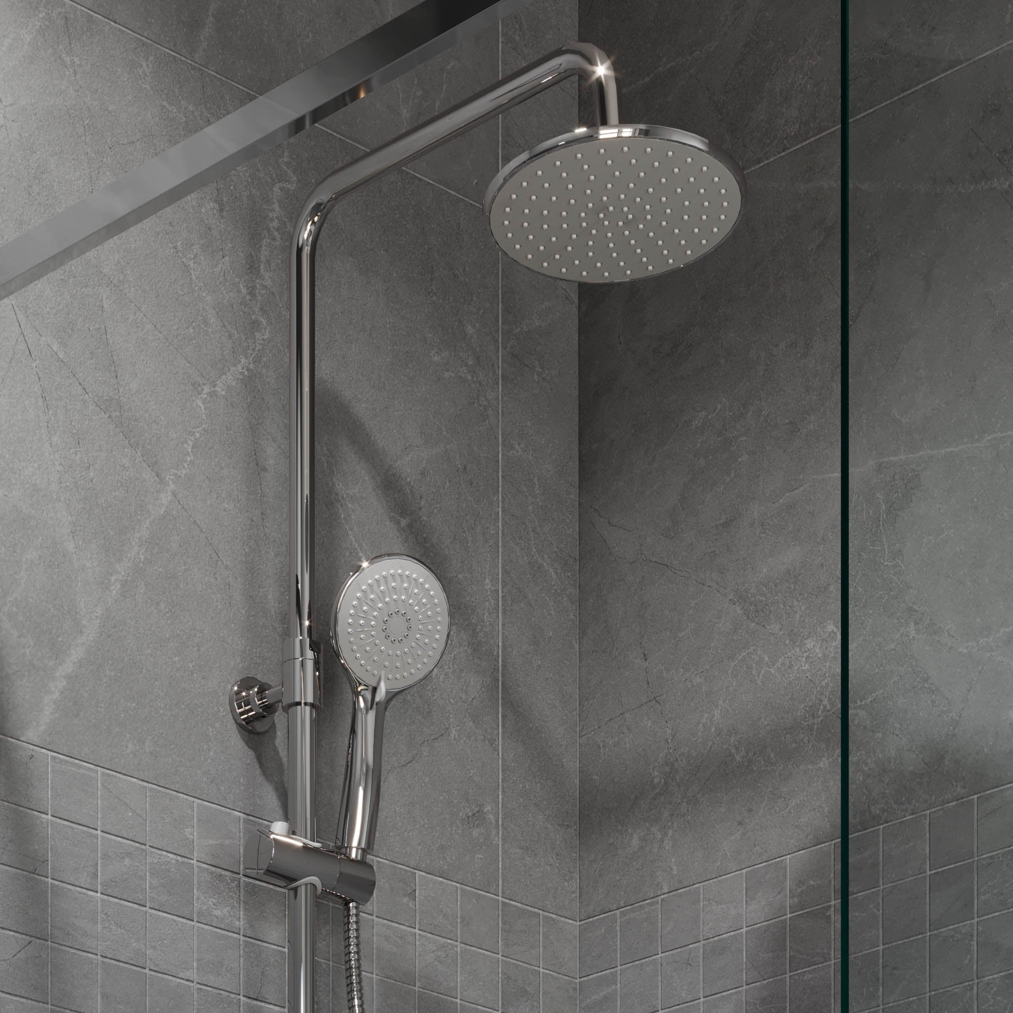Holly takduschset med termostat 160 CC - Takduschset - BATH DELUXE - BASIC - 31 - 160 - 17 - 60 - 02 - BATHDELUXE SWEDEN
