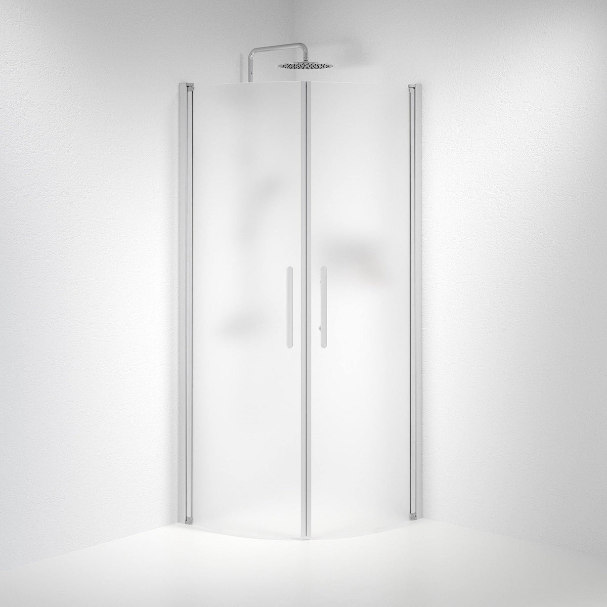 Round - Frosted, Shower Enclosure Set - Code, Matt/Satin - 100 cm - MASTERSTORE - 8595677120165 - Shower Enclosure Set - Code - 35 - 101 - 67 - 55 - 00 - 8595677120165