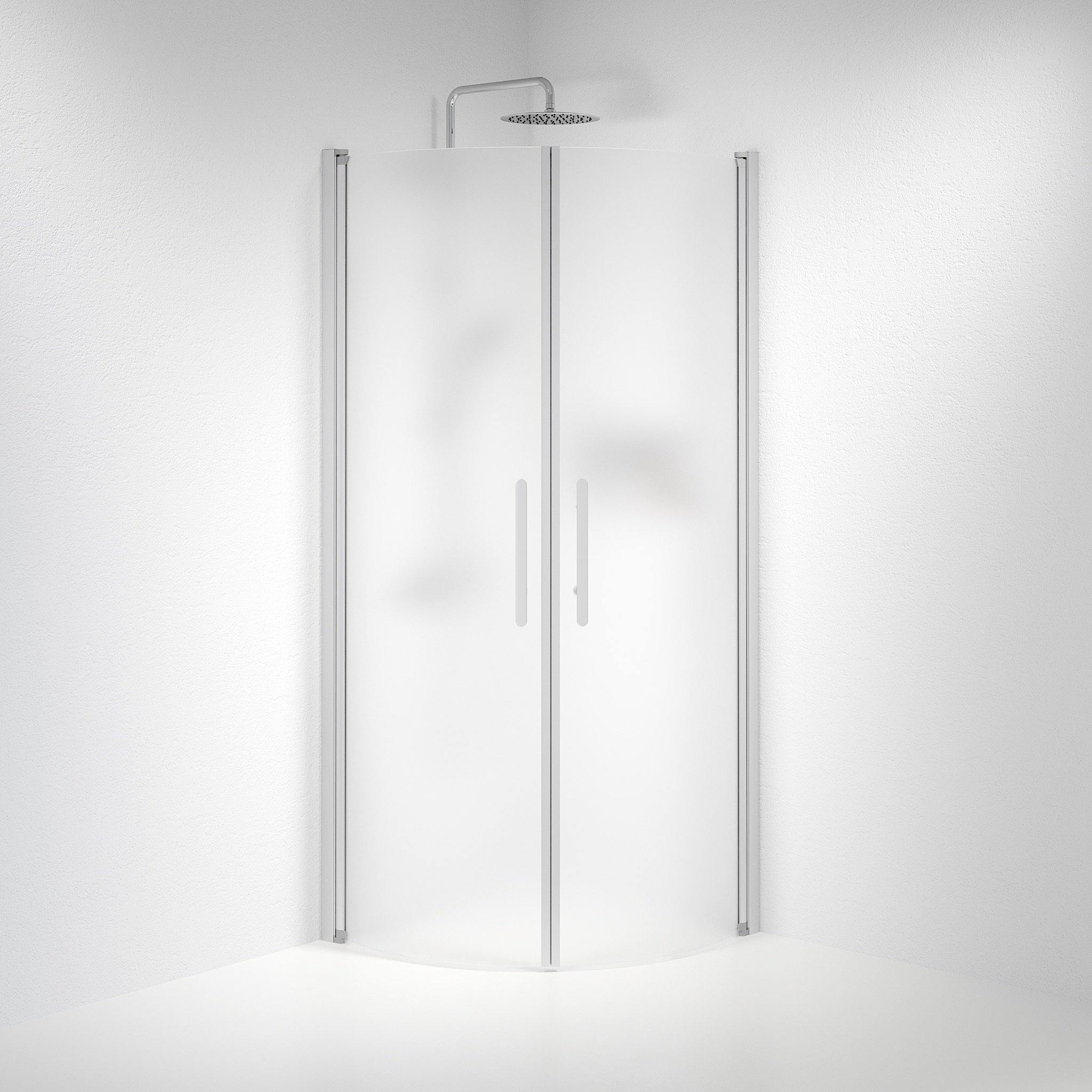 Round - Frosted, Shower Enclosure Set - Code, Matt/Satin - 80 cm - MASTERSTORE - 8595677119565 - Shower Enclosure Set - Code - 35 - 808 - 67 - 55 - 00 - 8595677119565