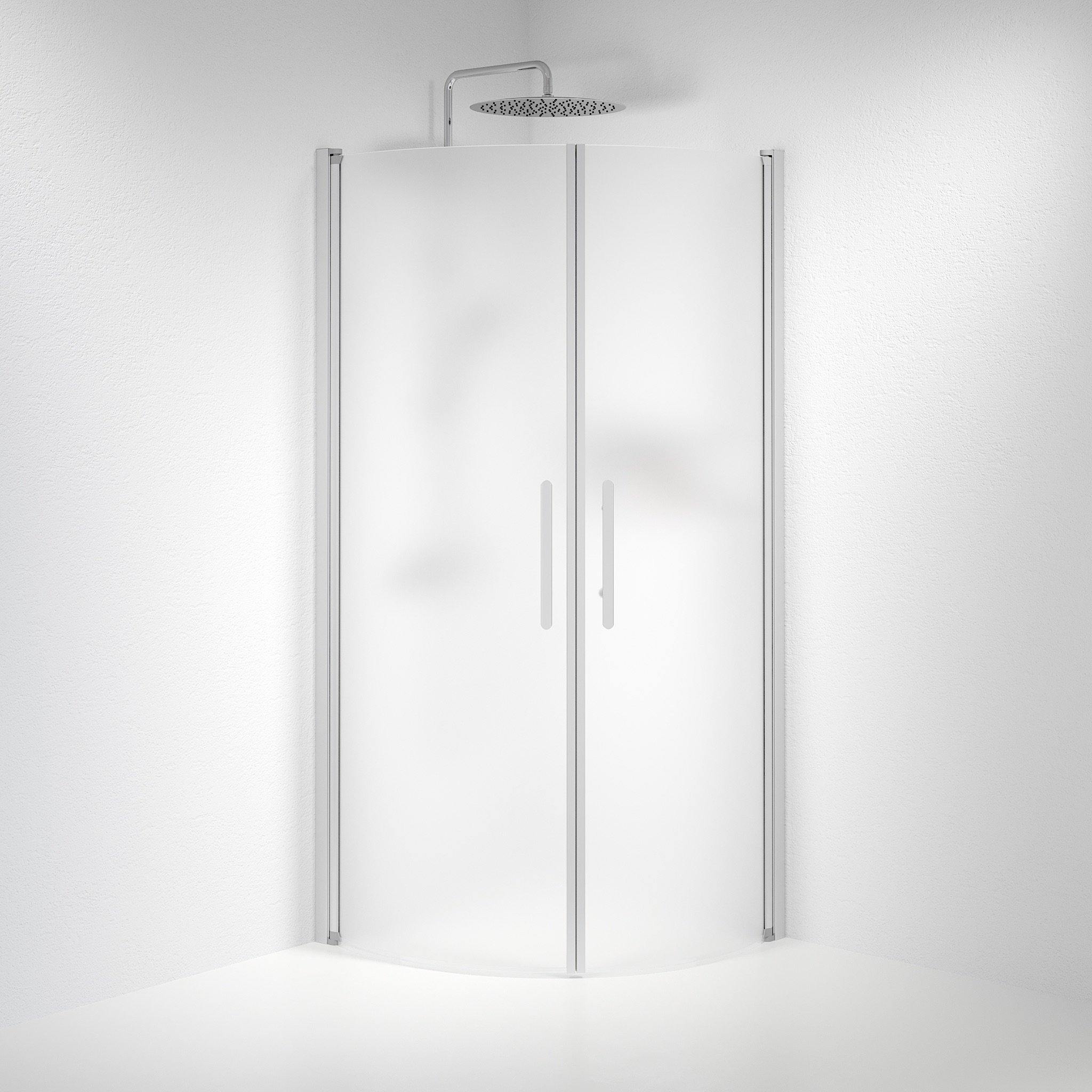 Round - Frosted, Shower Enclosure Set - Code, Matt/Satin - 80 cm - MASTERSTORE - 8595677119787 - Shower Enclosure Set - Code - 35 - 809 - 67 - 55 - 00 - 8595677119787