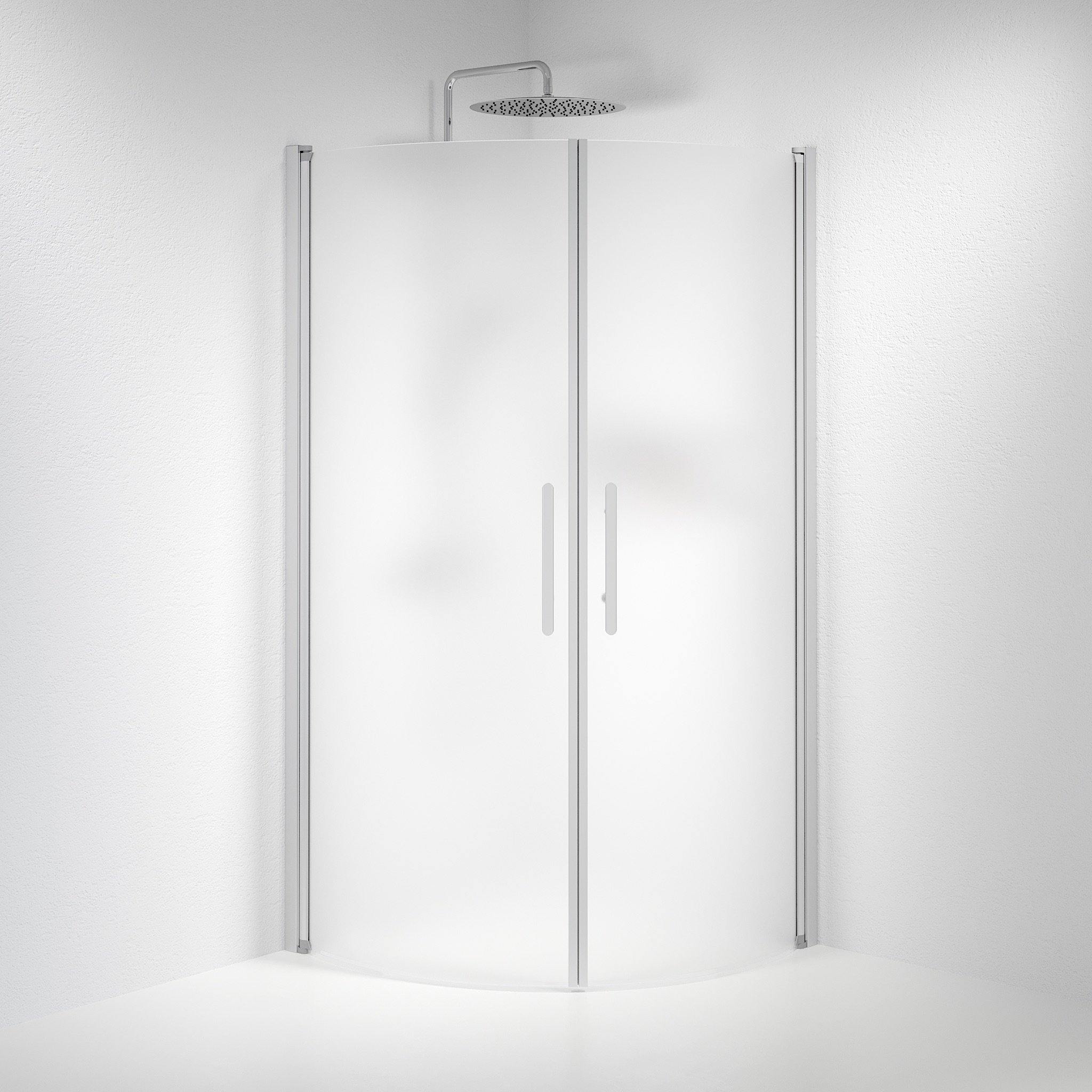 Round - Frosted, Shower Enclosure Set - Code, Matt/Satin - 90 cm - MASTERSTORE - 8595677120042 - Shower Enclosure Set - Code - 35 - 901 - 67 - 55 - 00 - 8595677120042