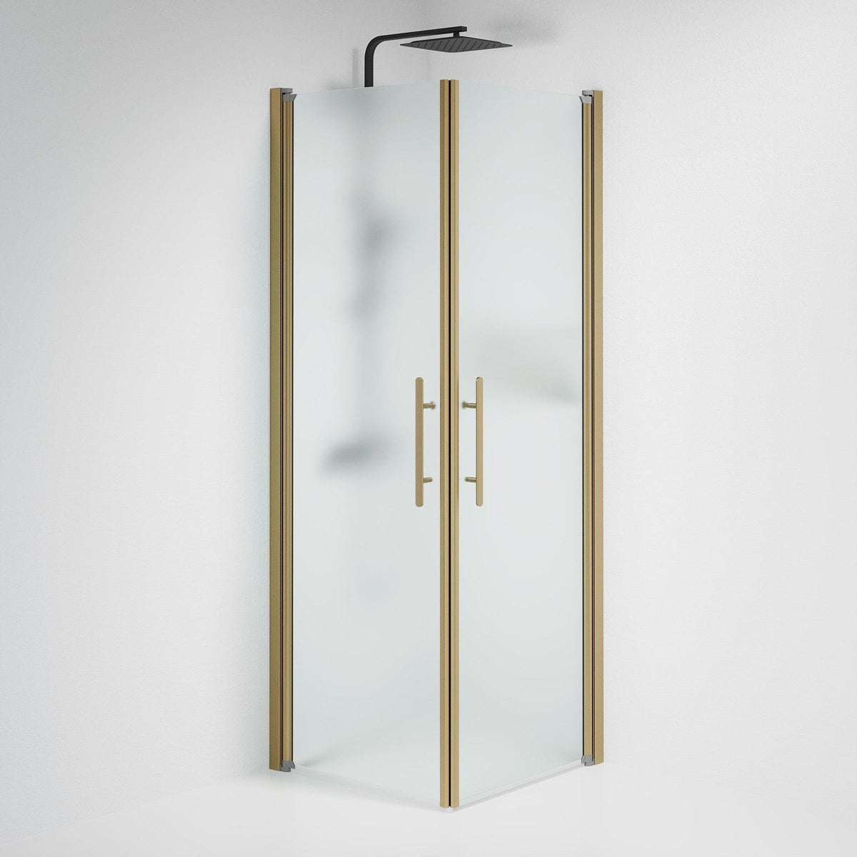 Square - Frosted, Shower Enclosure Set - Code, Matt/Bronze - 100 cm - MASTERSTORE - 8595677155457 - Shower Enclosure Set - Code - 36 - 101 - 70 - 55 - 00 - 8595677155457