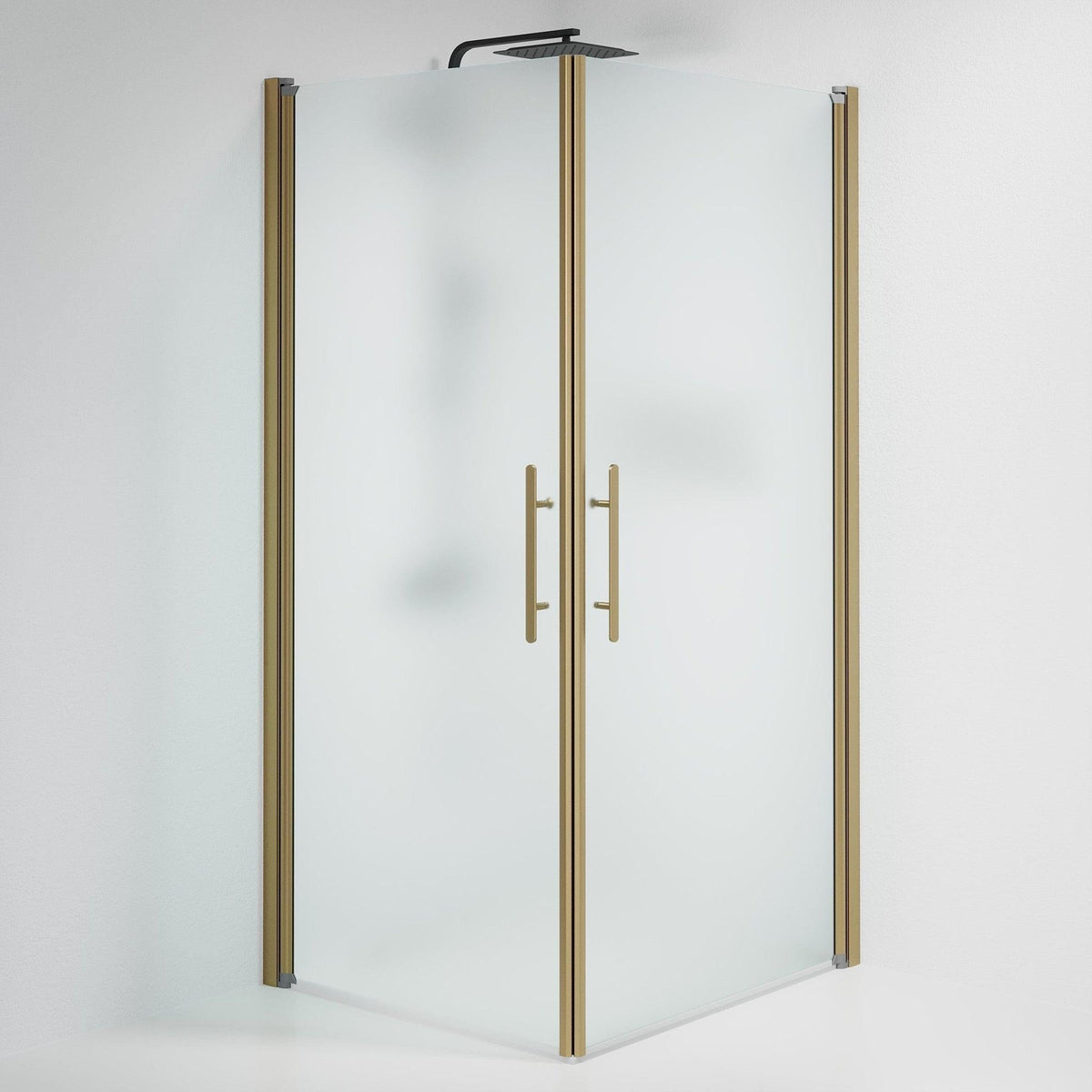 Square - Frosted, Shower Enclosure Set - Code, Matt/Bronze - 100 cm - MASTERSTORE - 8595677155457 - Shower Enclosure Set - Code - 36 - 101 - 70 - 55 - 00 - 8595677155457
