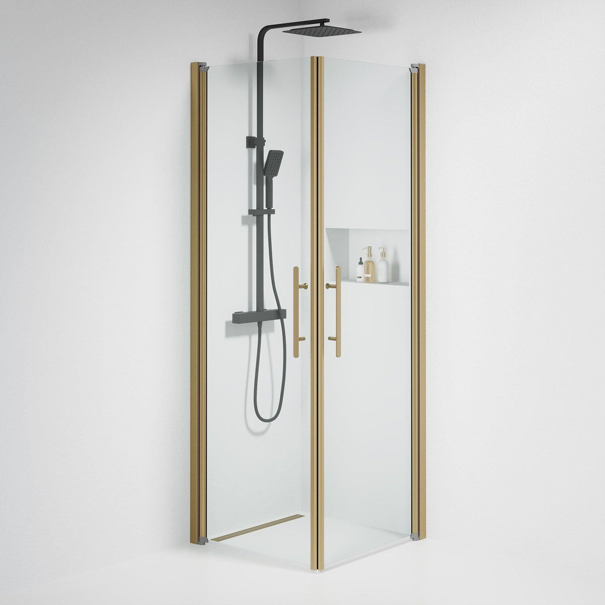 Square - Clear, Shower Enclosure Set - Code, Clear/Bronze - 70 cm - MASTERSTORE - 8595677155297 - Shower Enclosure Set - Code - 36 - 701 - 70 - 50 - 00 - 8595677155297