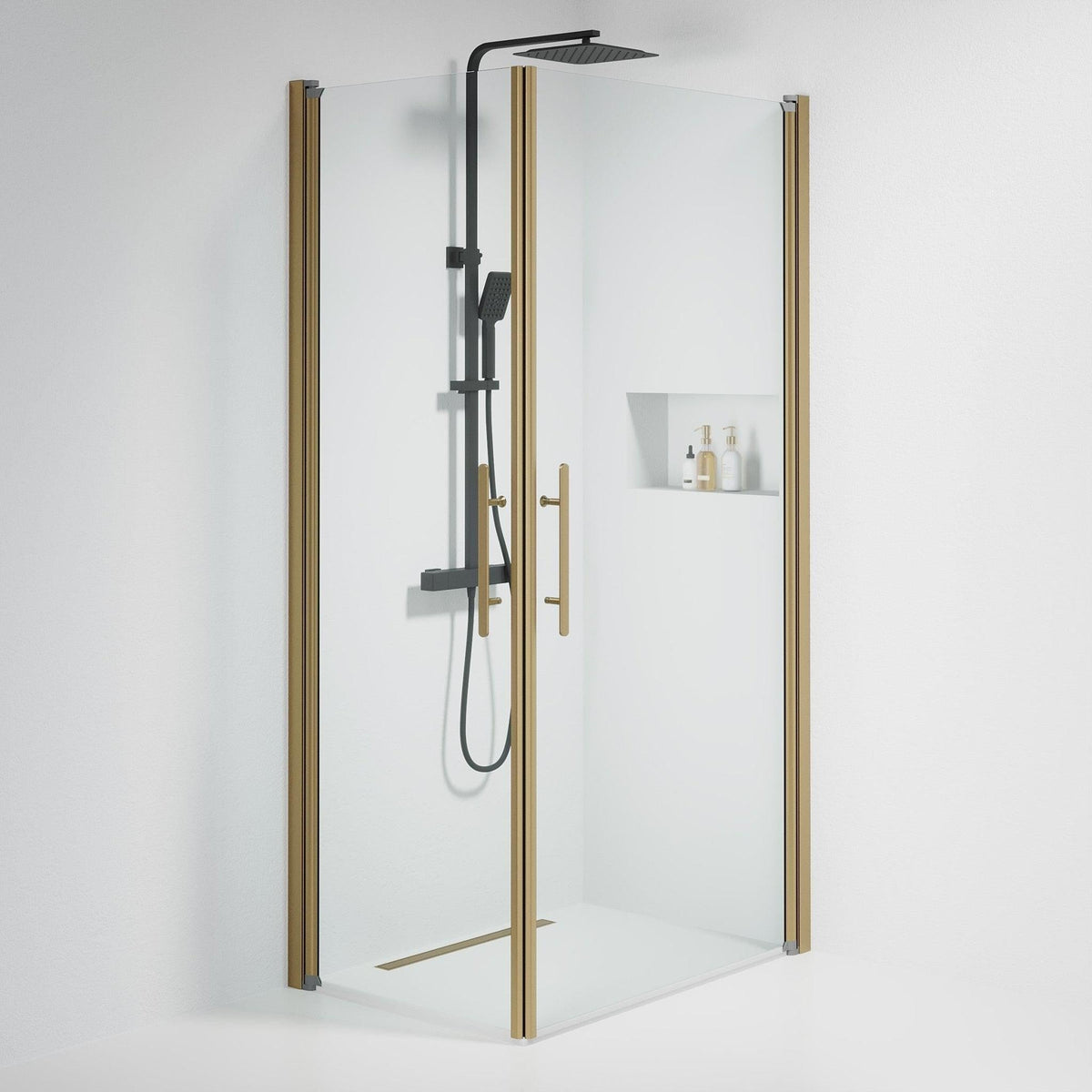 Square - Clear, Shower Enclosure Set - Code, Clear/Bronze - 70 cm - MASTERSTORE - 8595677155297 - Shower Enclosure Set - Code - 36 - 701 - 70 - 50 - 00 - 8595677155297