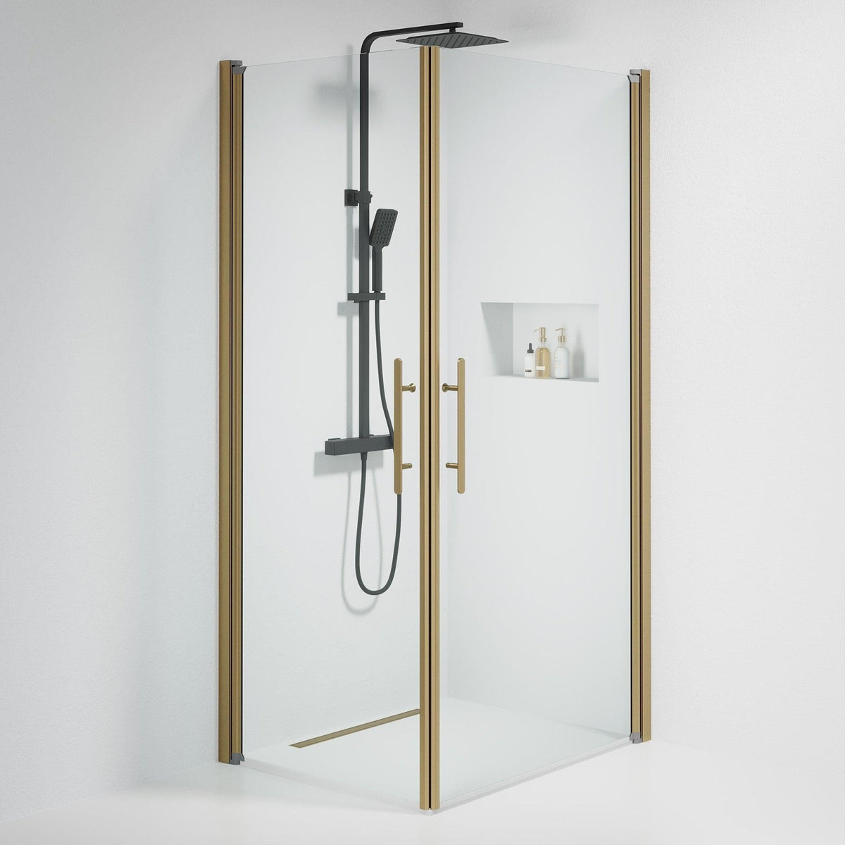 Square - Clear, Shower Enclosure Set - Code, Clear/Bronze - 70 cm - MASTERSTORE - 8595677155297 - Shower Enclosure Set - Code - 36 - 701 - 70 - 50 - 00 - 8595677155297
