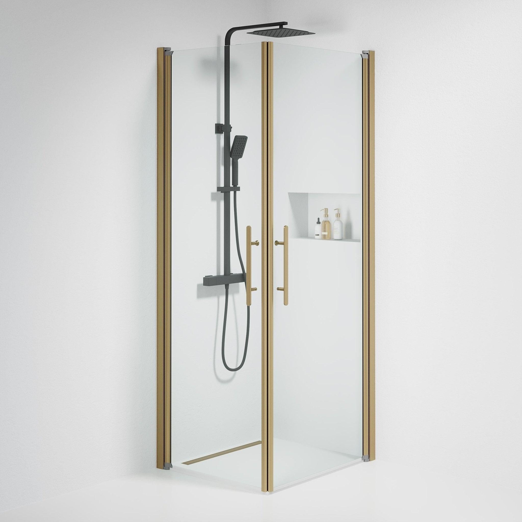 Square - Clear, Shower Enclosure Set - Code, Clear/Bronze - 70 cm - MASTERSTORE - 8595677155297 - Shower Enclosure Set - Code - 36 - 701 - 70 - 50 - 00 - 8595677155297