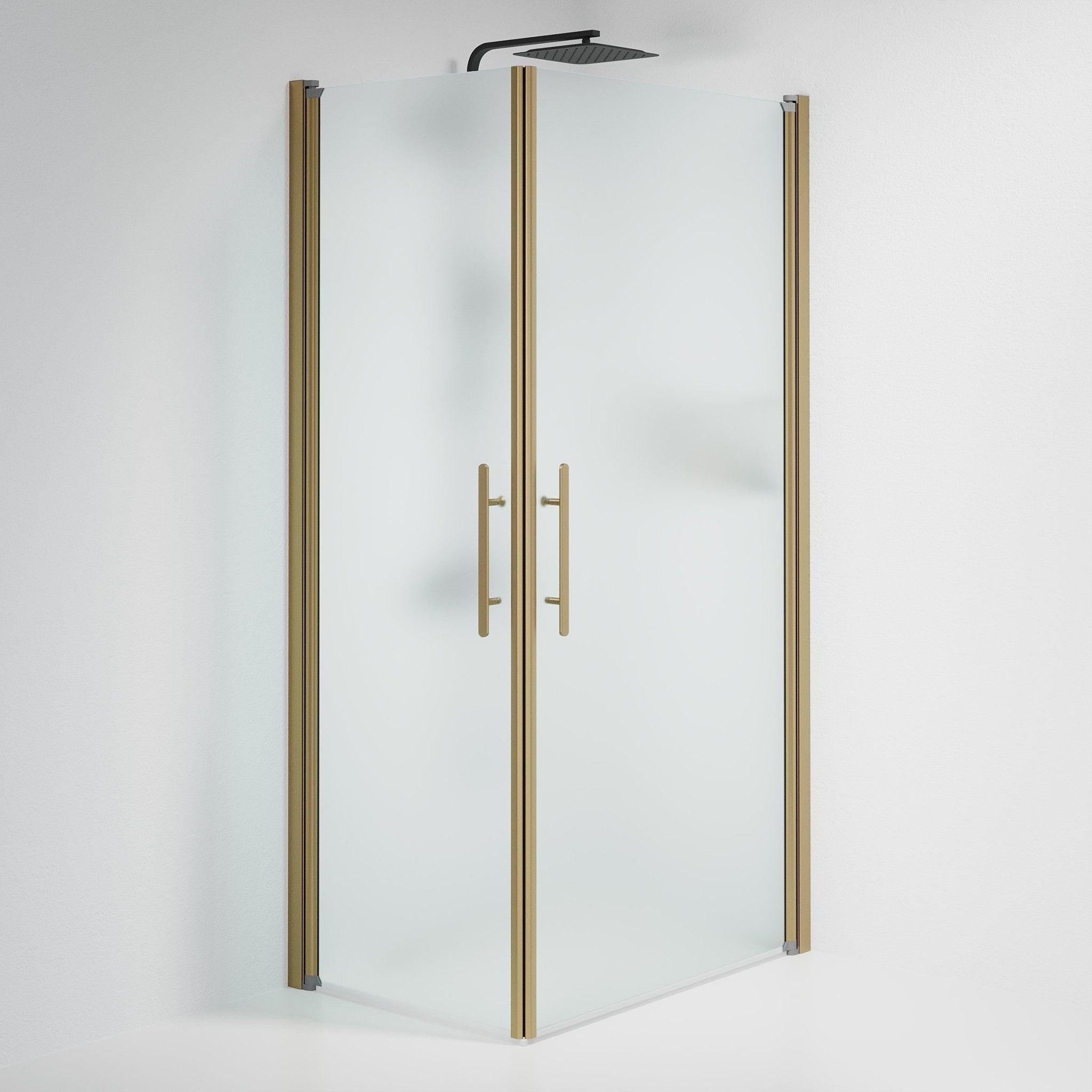 Square - Frosted, Shower Enclosure Set - Code, Matt/Bronze - 70 cm - MASTERSTORE - 8595677155396 - Shower Enclosure Set - Code - 36 - 701 - 70 - 55 - 00 - 8595677155396