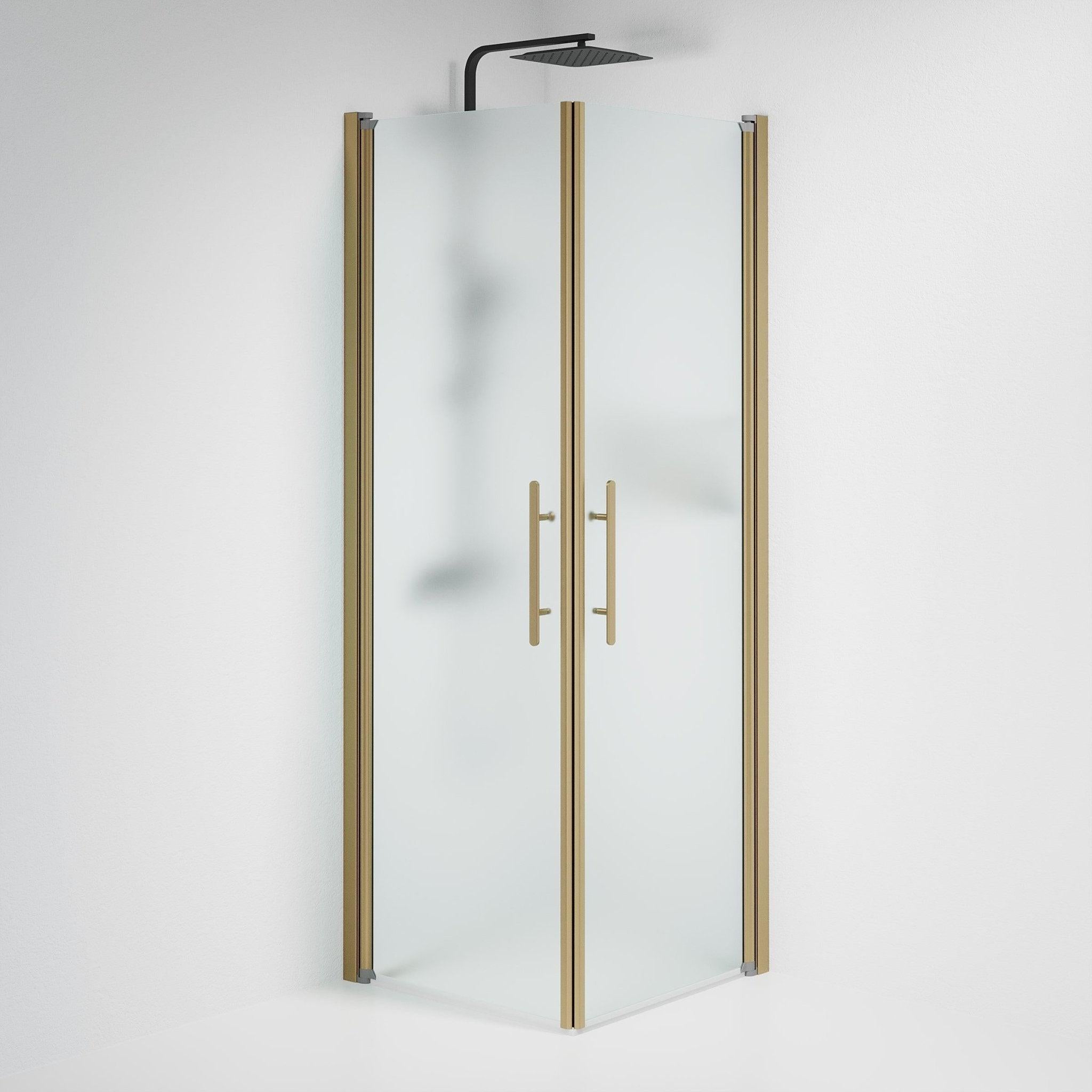 Square - Frosted, Shower Enclosure Set - Code, Matt/Bronze - 70 cm - MASTERSTORE - 8595677155365 - Shower Enclosure Set - Code - 36 - 707 - 70 - 55 - 00 - 8595677155365