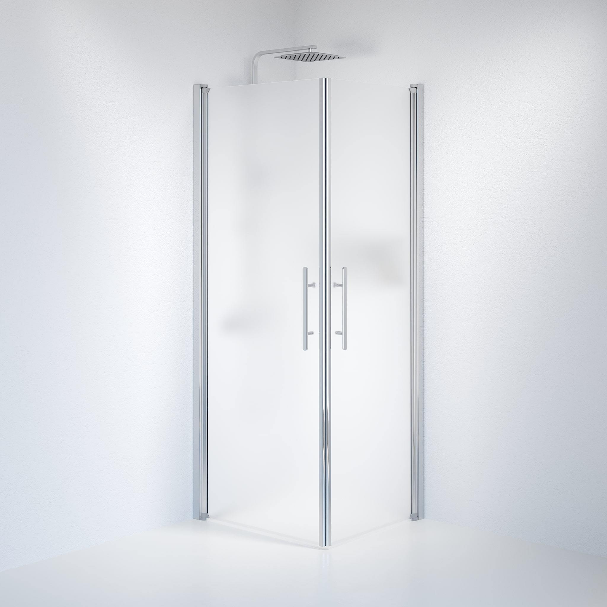 Square - Frosted, Shower Enclosure Set - Code, Matt/Chrome - 70 cm - MASTERSTORE - 8595677120387 - Shower Enclosure Set - Code - 36 - 708 - 60 - 55 - 00 - 8595677120387